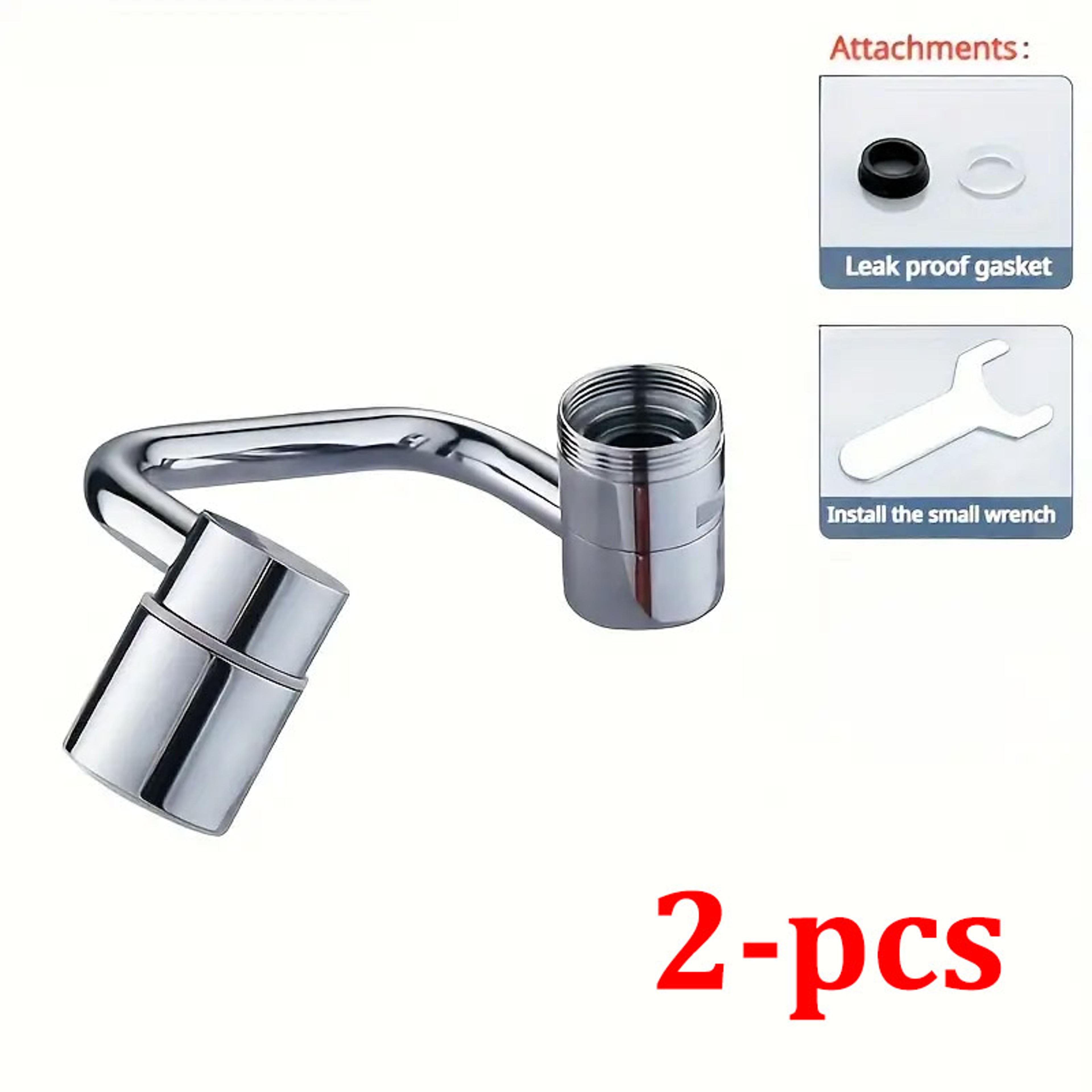 Swivel Kitchen Faucet Extender Stainless Steel Universal Splashproof Dual Mode Sink Attachment With 7