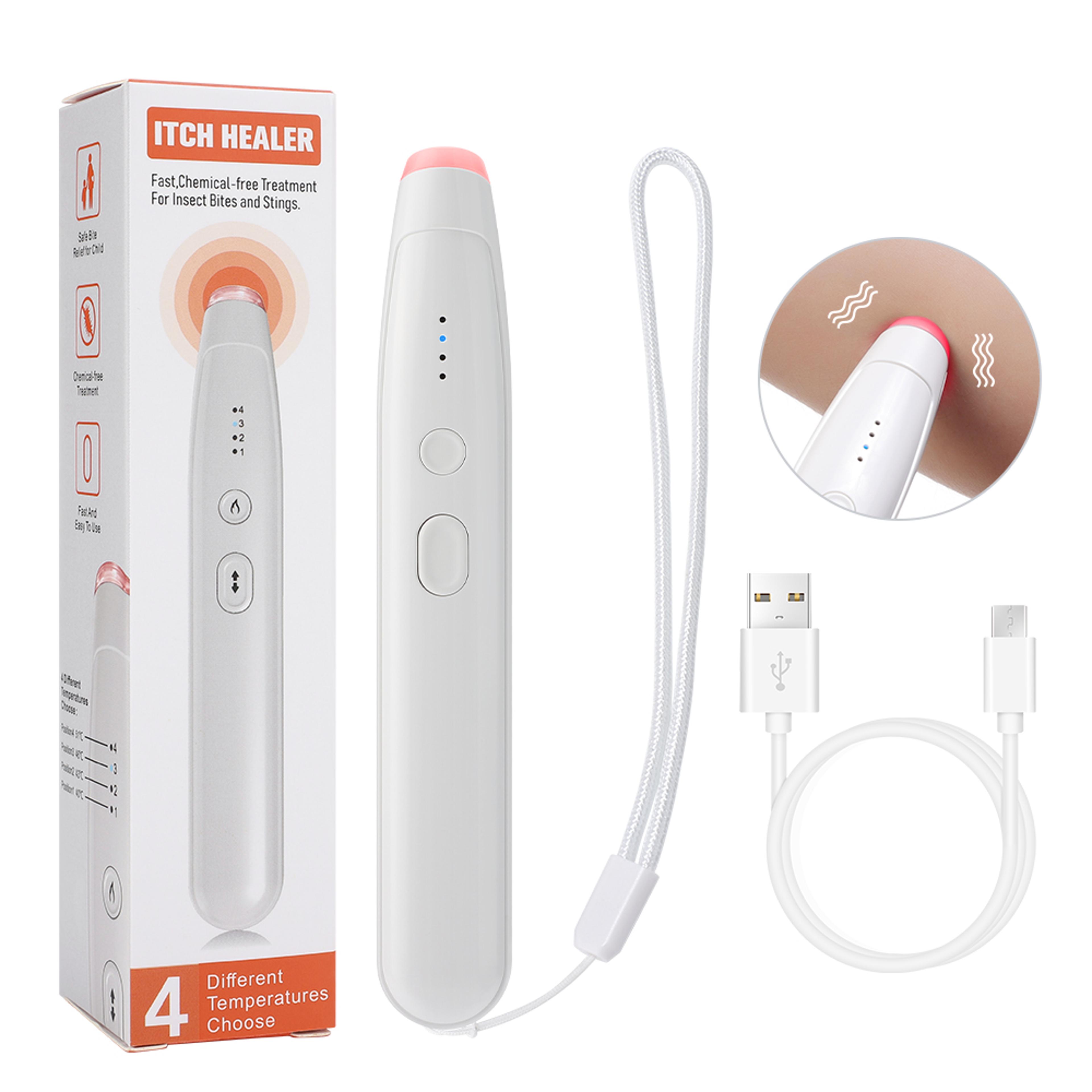 rechargeable portable mosquito insect bite relieve itching pen, chemical-free natural anti-itch bug bite relief pen