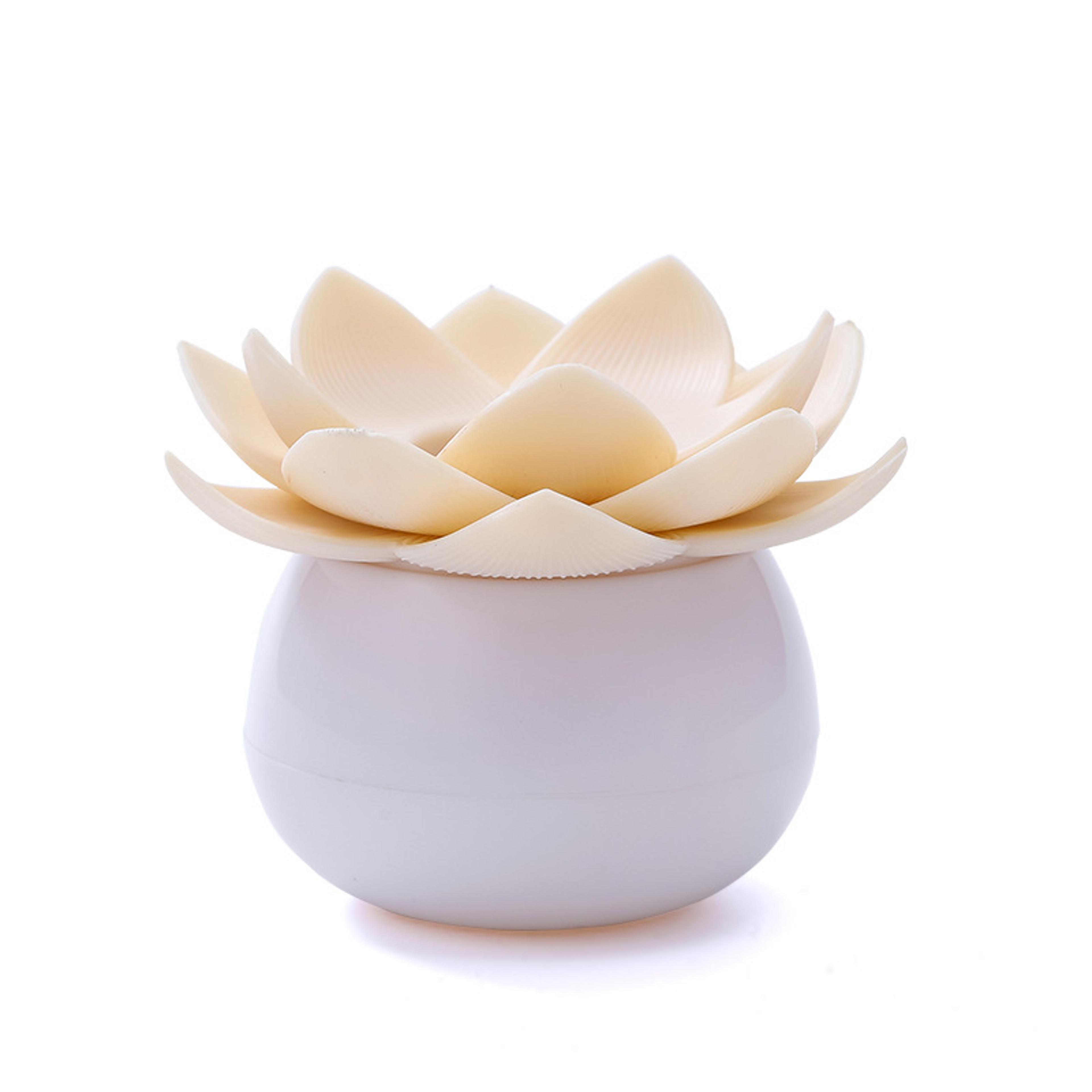 Lotus Shape Qtip Holder Cotton Swab Storage Box With Lid Multipurpose Toothpick Holder Bathroom Org 10