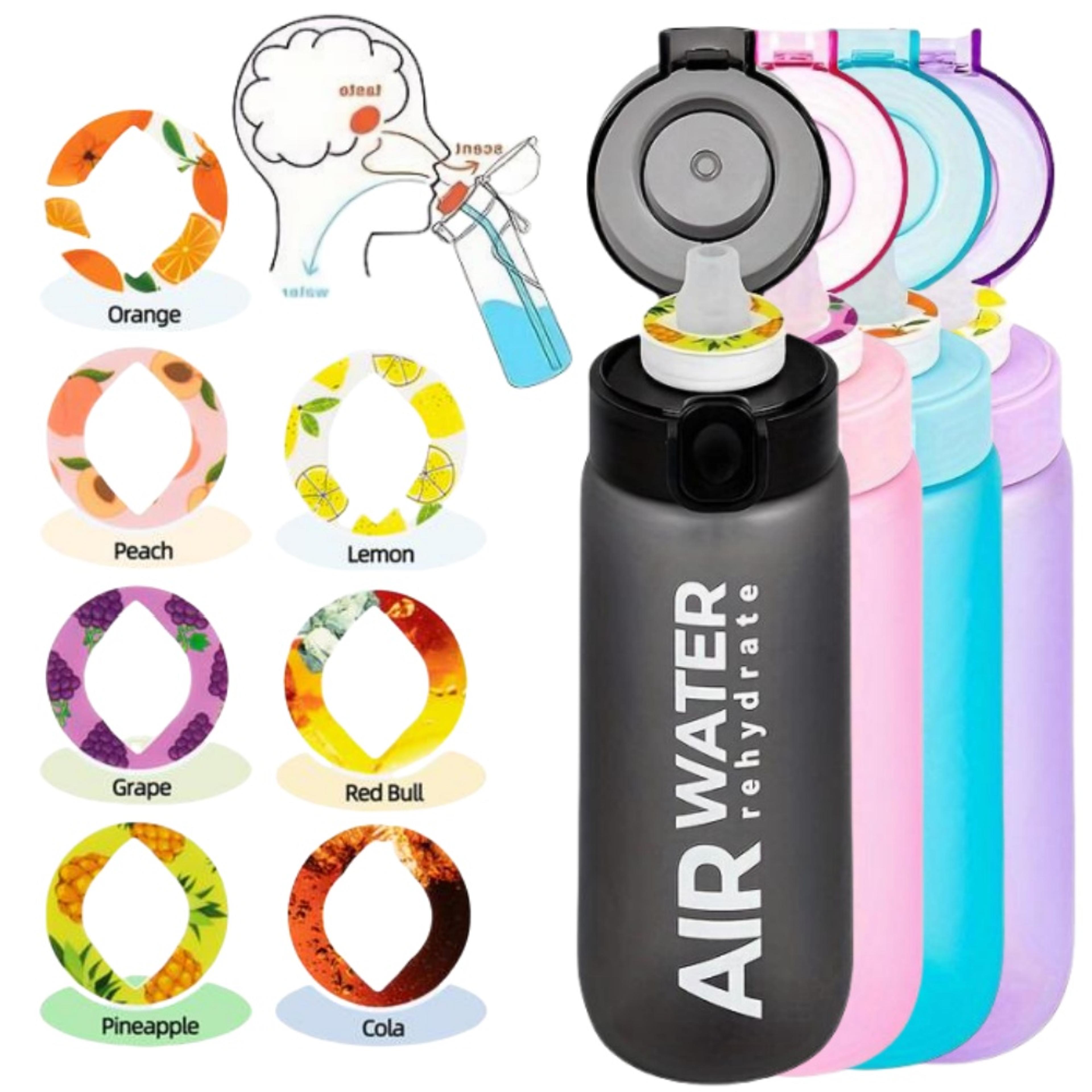 750ml 25oz fruit flavor water bottle with 7 pods, ideal for sports, fitness & outdoor activities