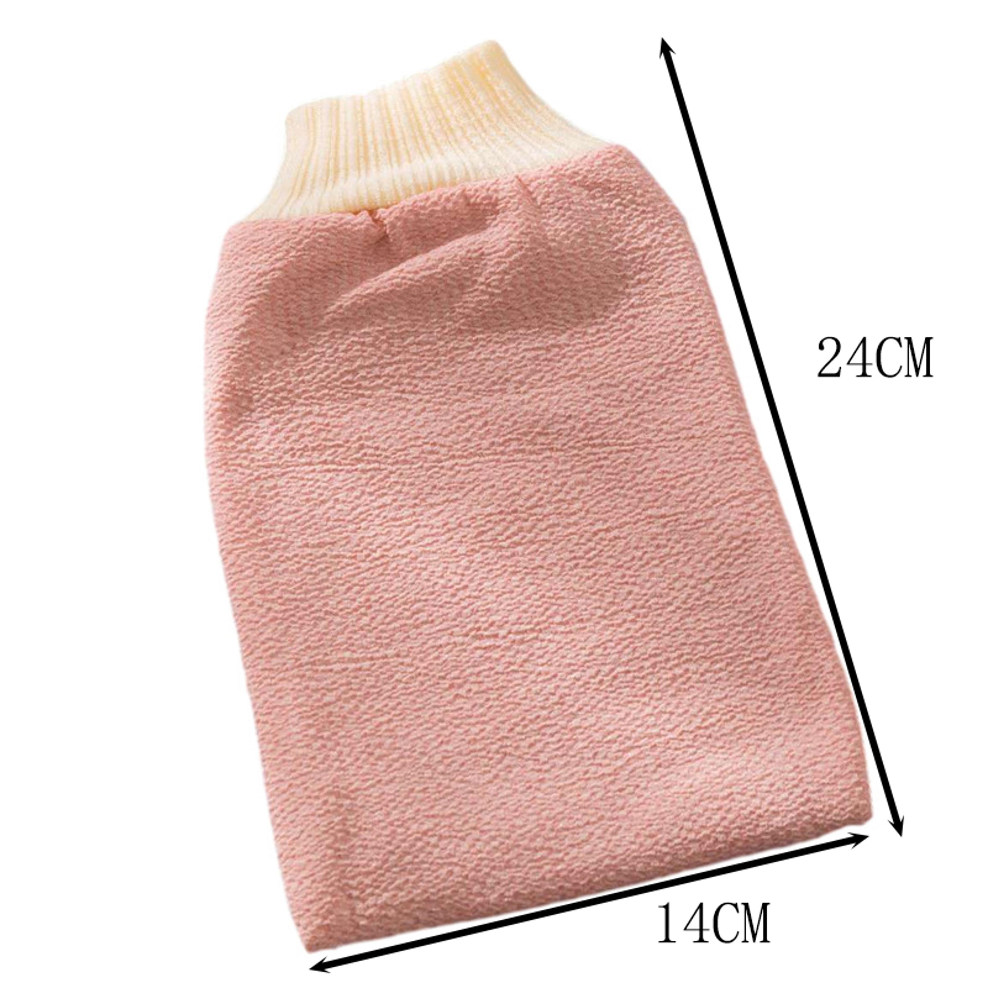 Exfoliating Bathing Glove For Back Scrub  Dead Skin Removal Double Sided Body Massage Glove Deep Cl