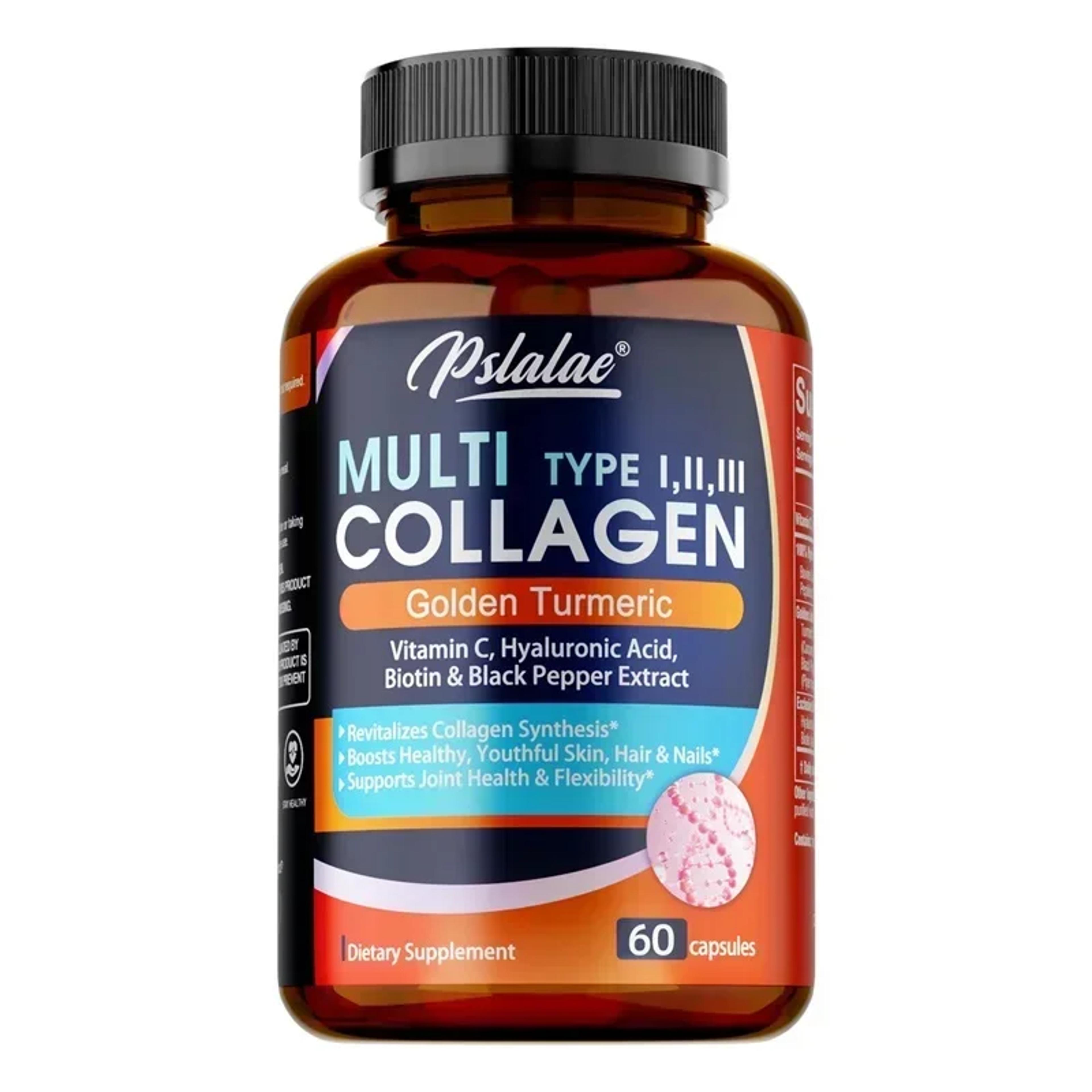 Multi Collagen Peptides Capsules With Biotin  Hyaluronic Acid Supports Skin Hydration Hair Growth J 6