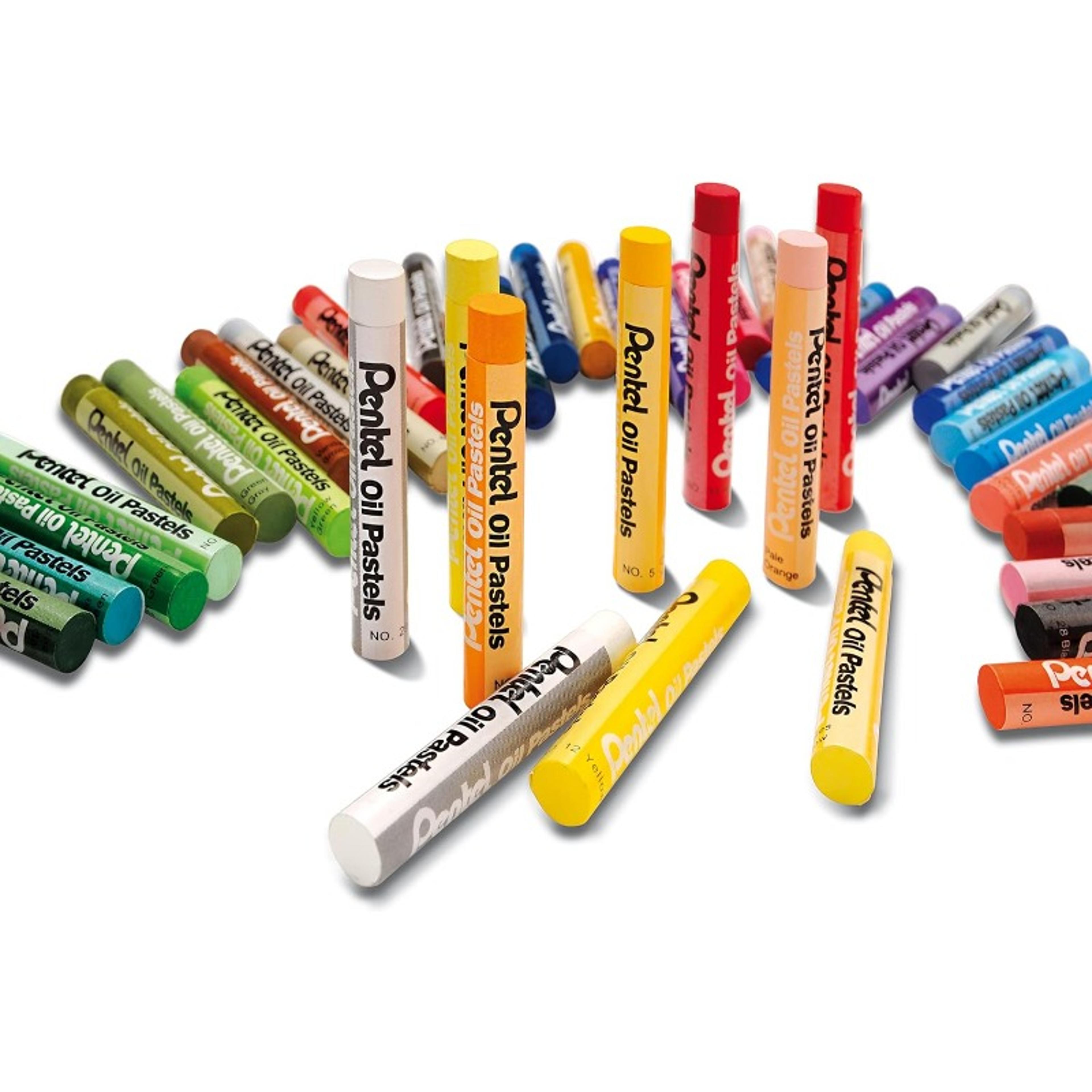 Pentel Arts Oil Pastel Set PHN Assorted Brilliant Colors Smoothly Applied  Blendable For Creative S