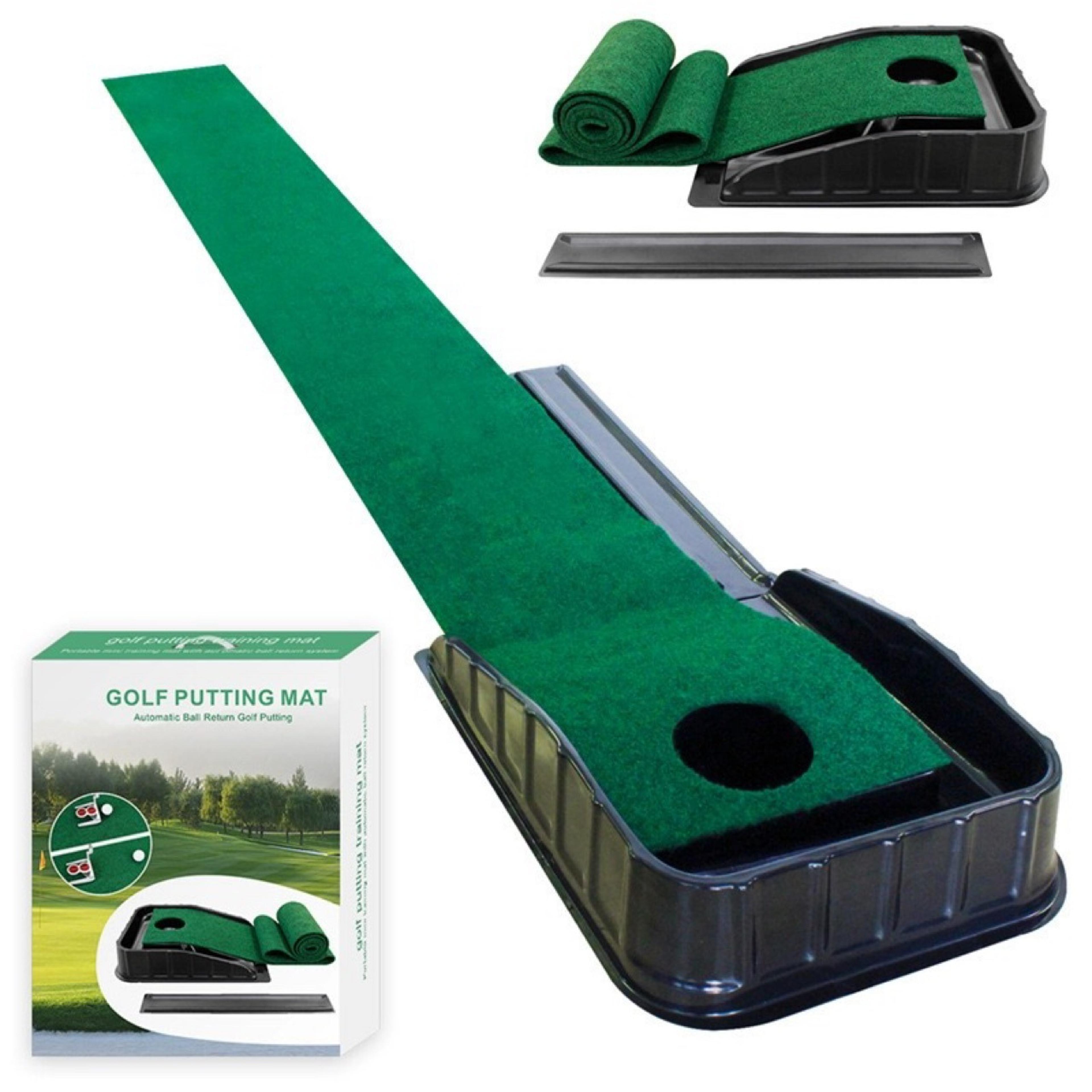 premium putting mat perfect your golf skills at home, realistic green surface to improve your putting stroke