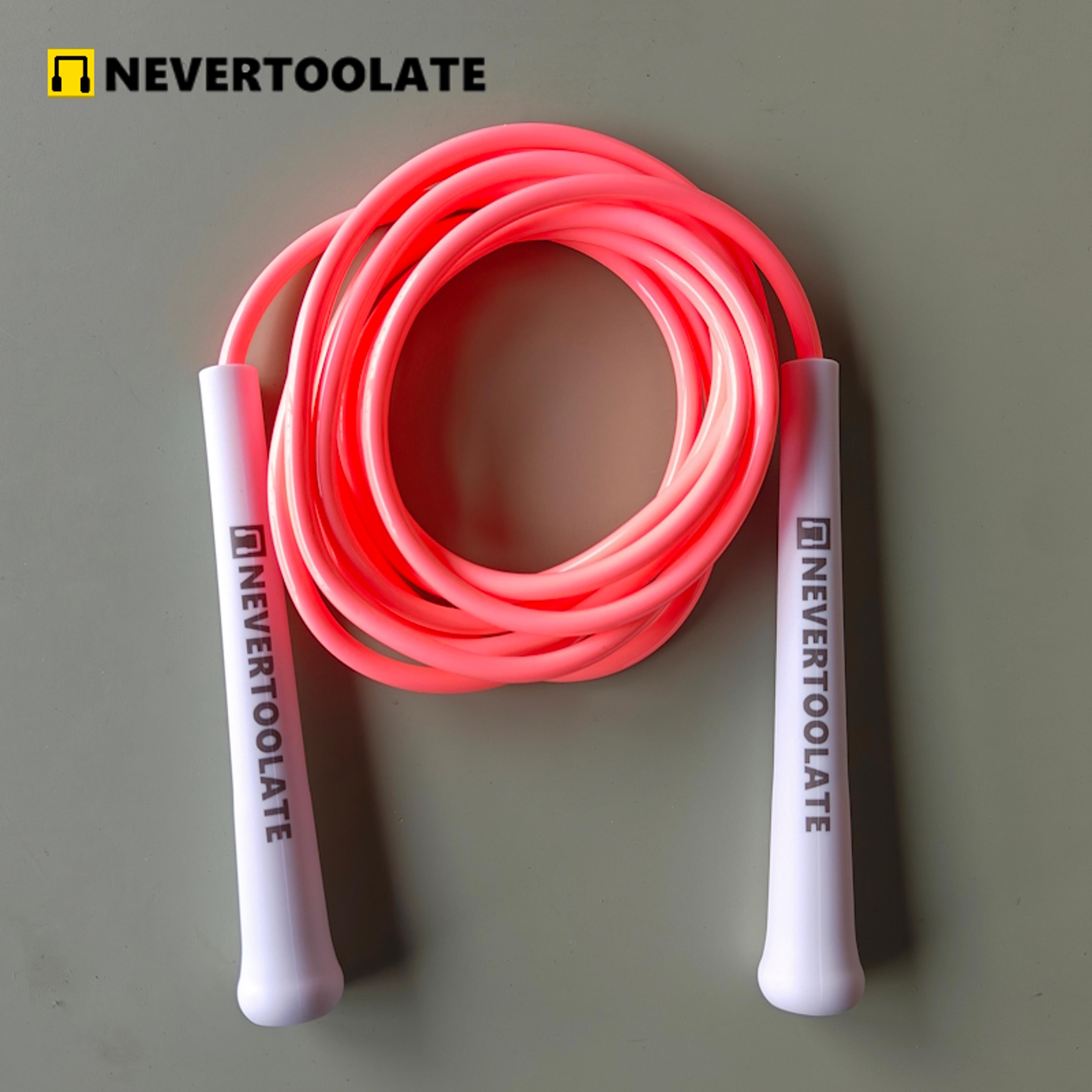 pvc skip rope middle-long handle, durable jump rope for exercise, gym, speed, endurance & weight loss