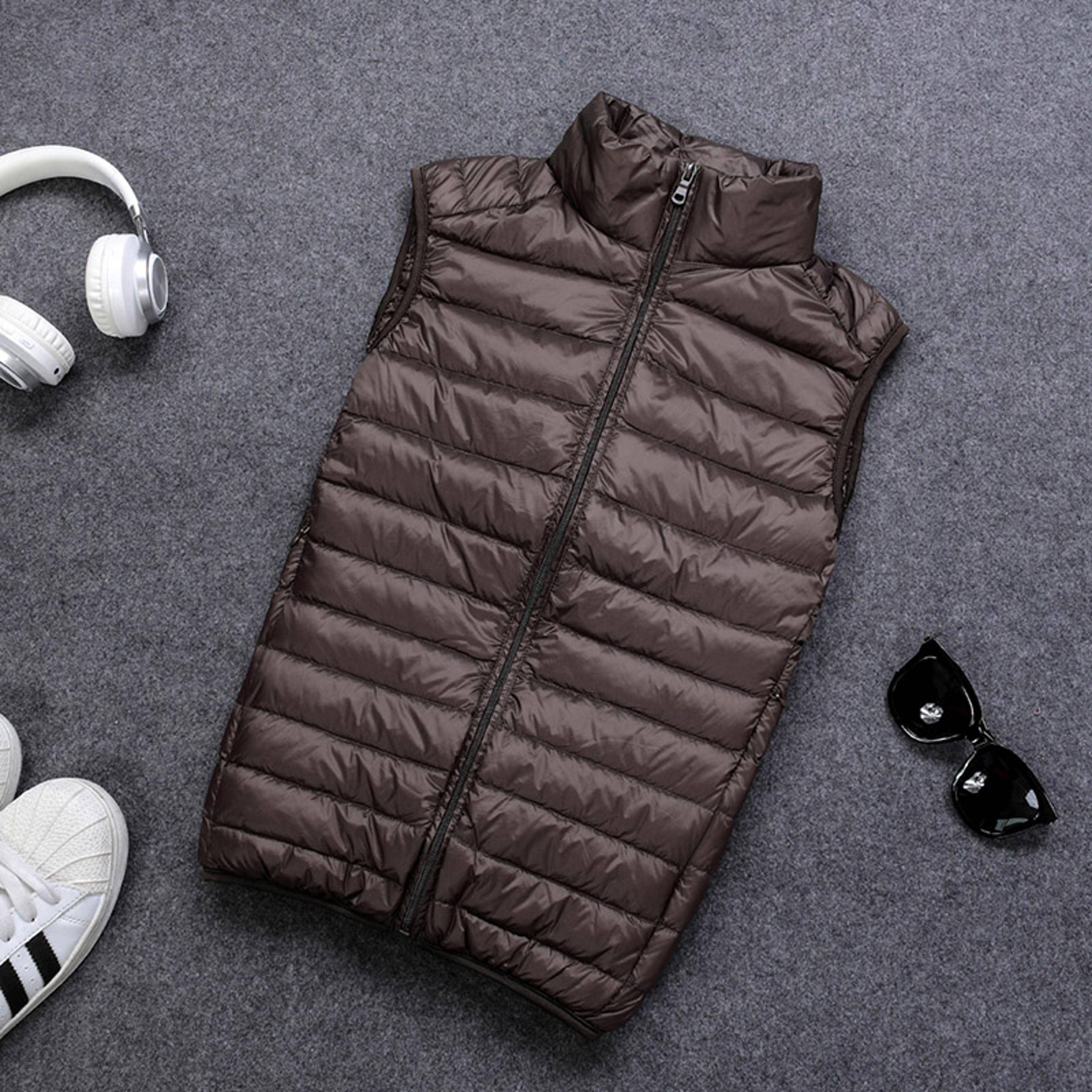 Mens Lightweight Down Vest White Duck Down Fill Warm Sleeveless Jacket For Autumn And Winter Casual 2