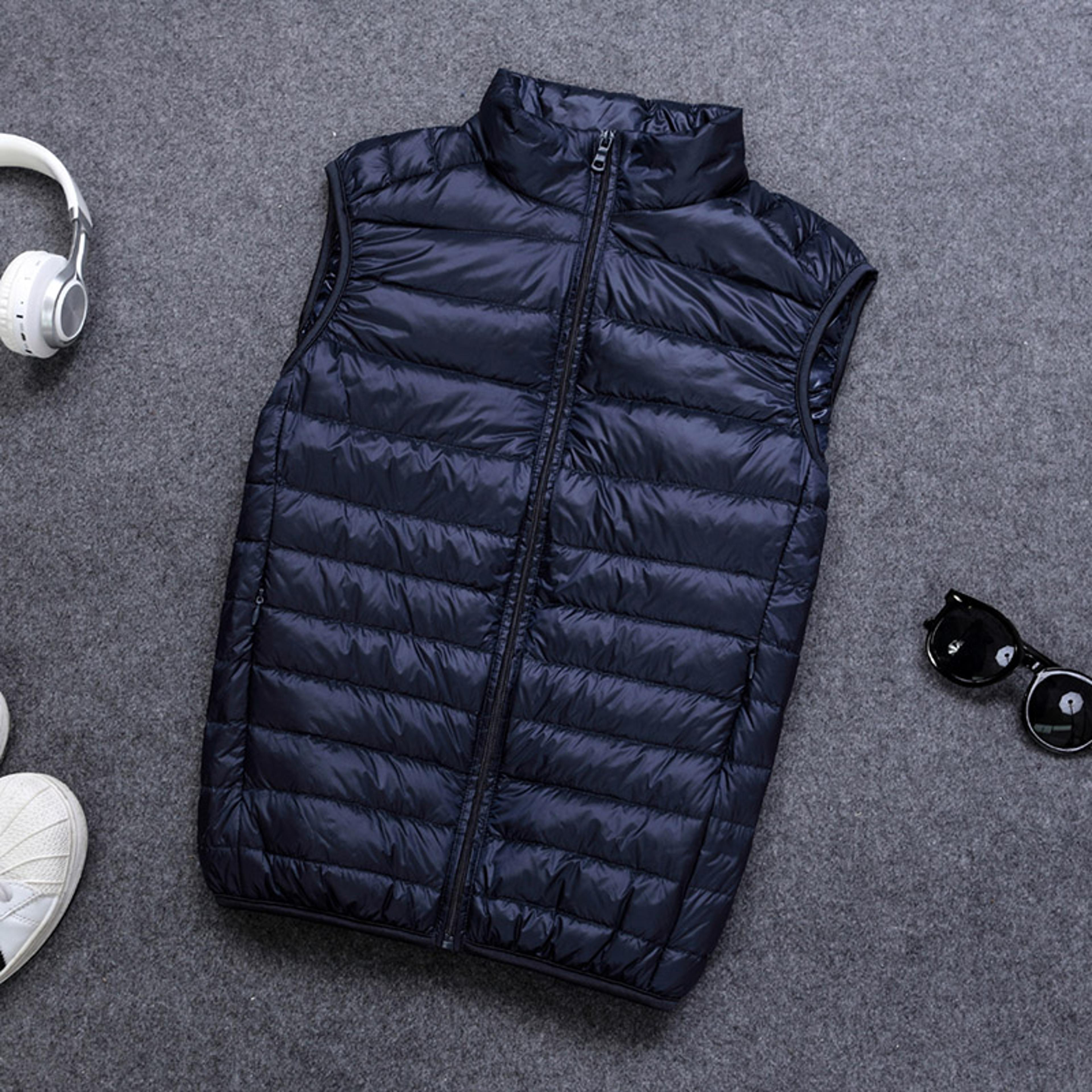 Mens Lightweight Down Vest White Duck Down Fill Warm Sleeveless Jacket For Autumn And Winter Casual 4