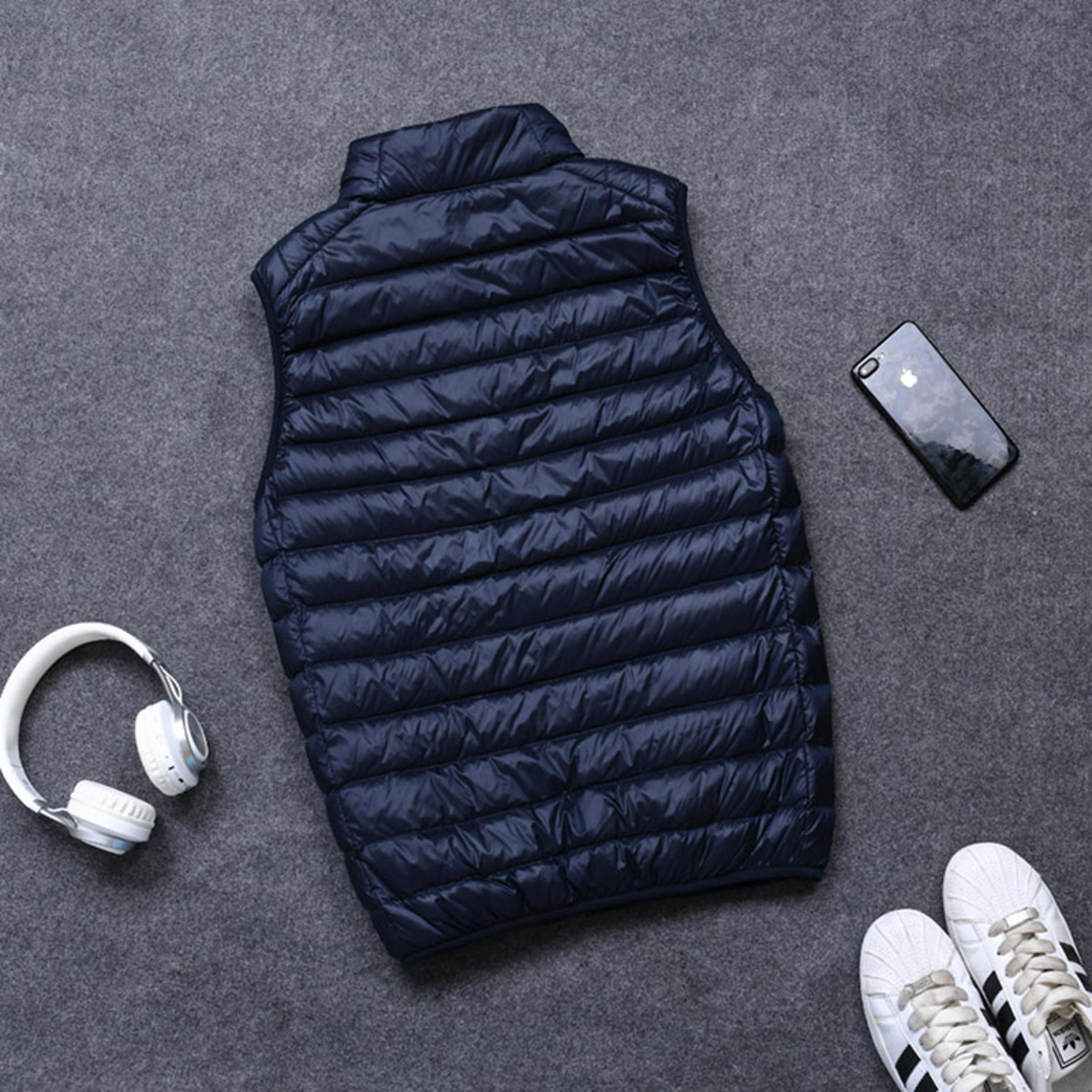 Mens Lightweight Down Vest White Duck Down Fill Warm Sleeveless Jacket For Autumn And Winter Casual 5