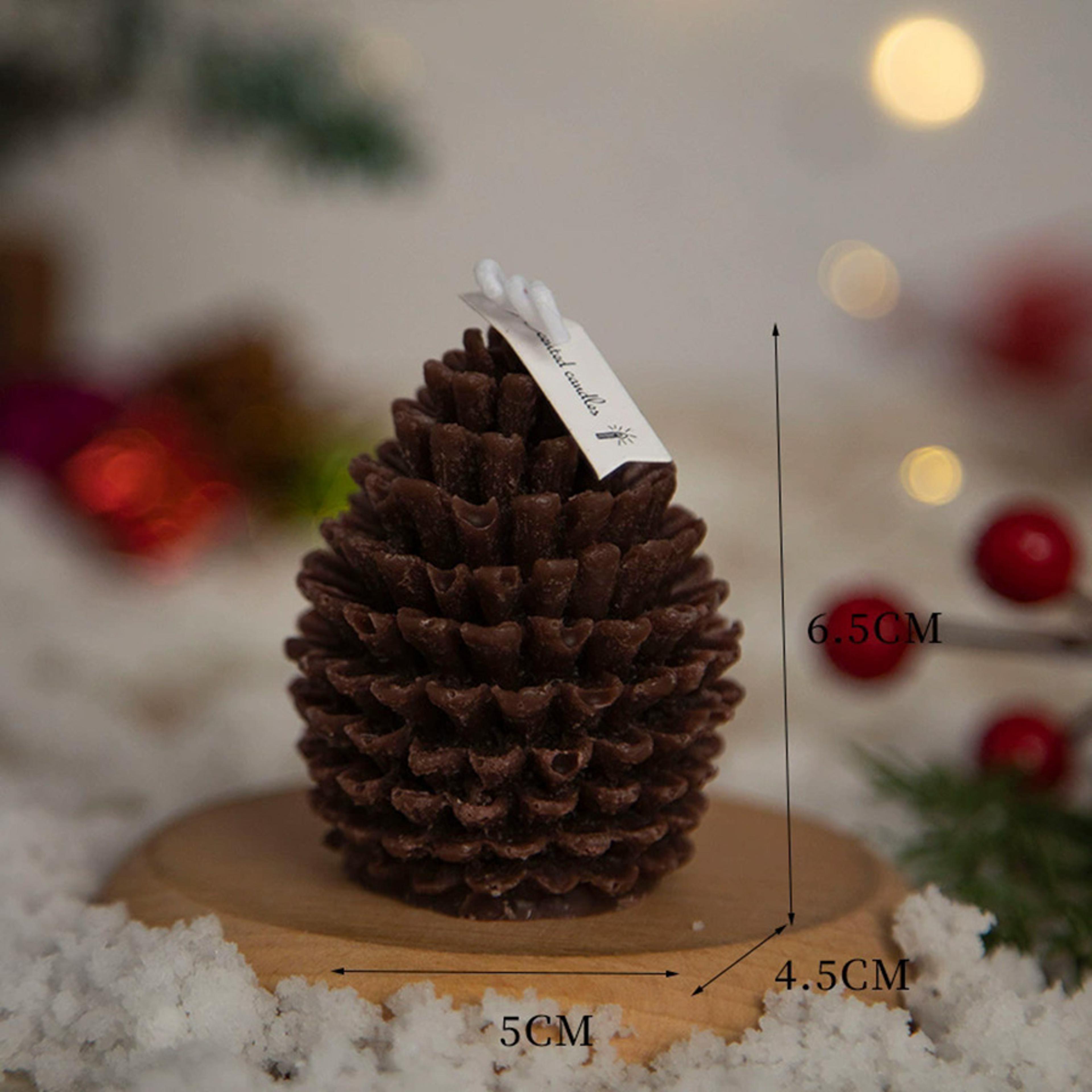 Christmas Pinecone Candle Festive Home Decor Creative Photography Prop Fragrance Ornament 2