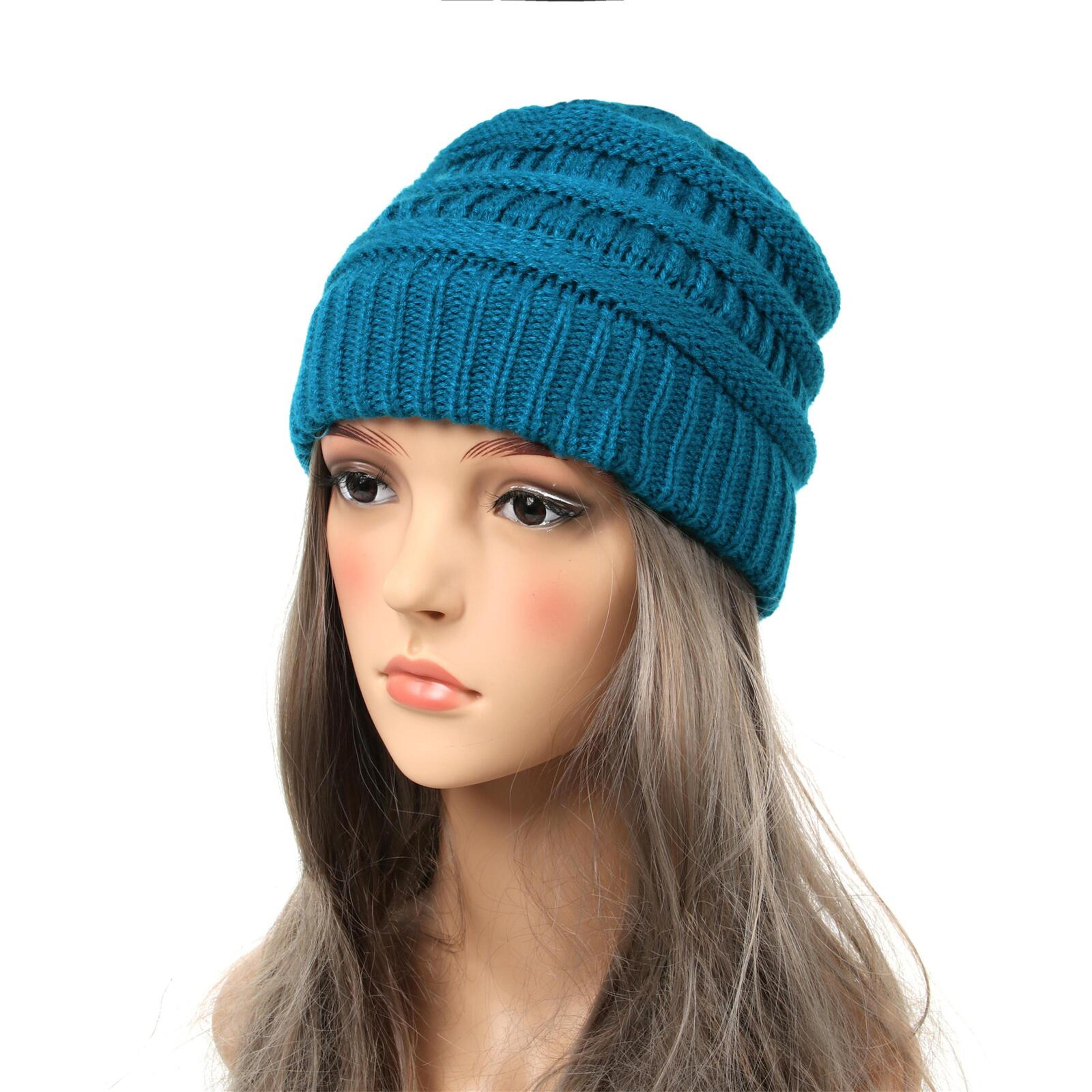 Trendy Chunky Knitted Beanie Hat For Women Soft Warm Cable Knit Winter Cap Perfect Fashion Gift 2