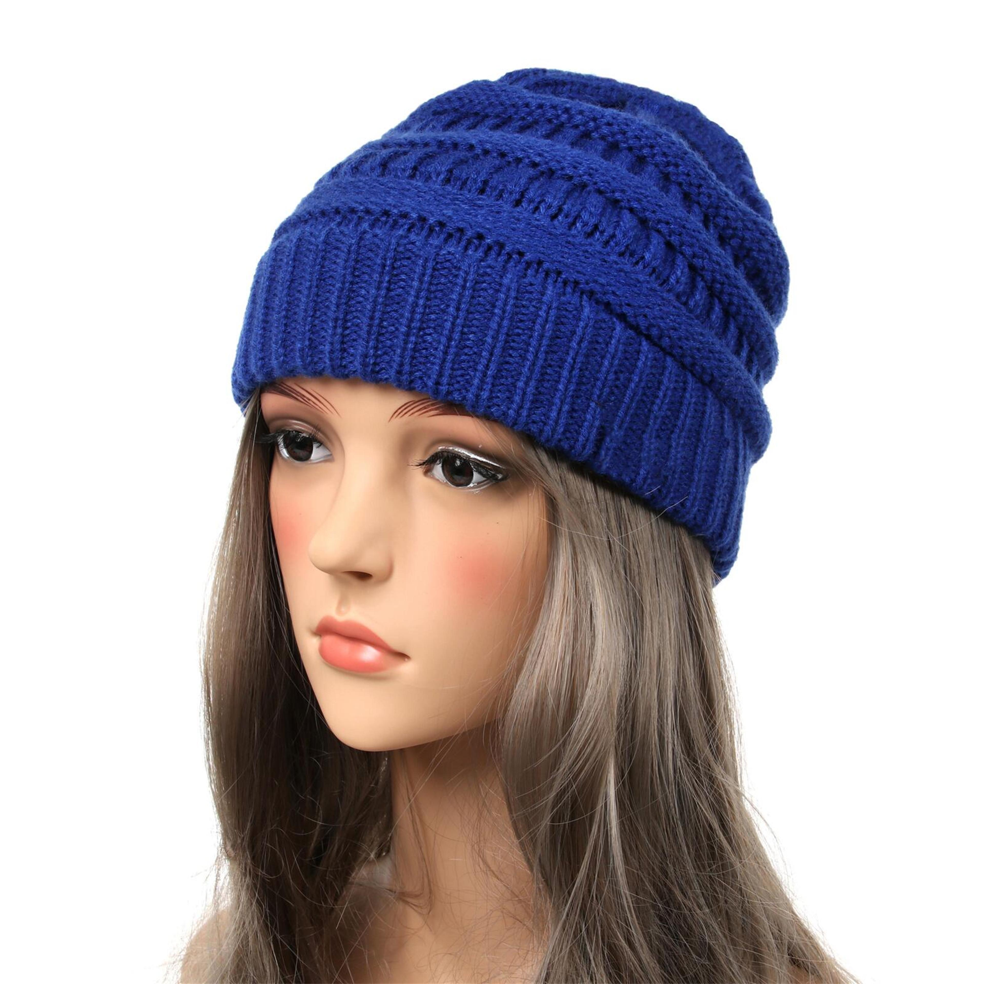 Trendy Chunky Knitted Beanie Hat For Women Soft Warm Cable Knit Winter Cap Perfect Fashion Gift 11