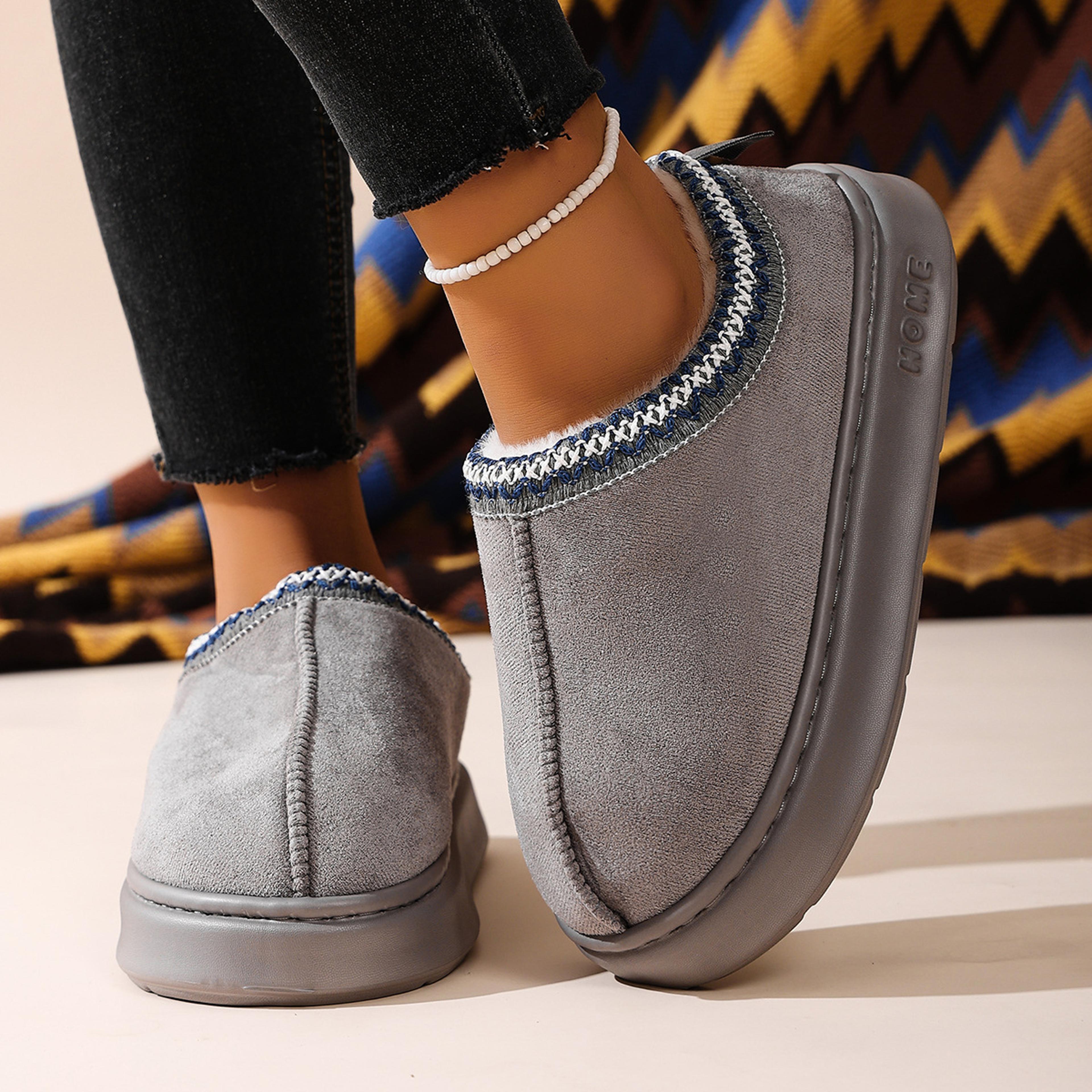 Warm Fashion Winter Womens Slippers Boots Soft Sole AntiSlip Snow Boots With Fuzzy Fur Comfortable  6