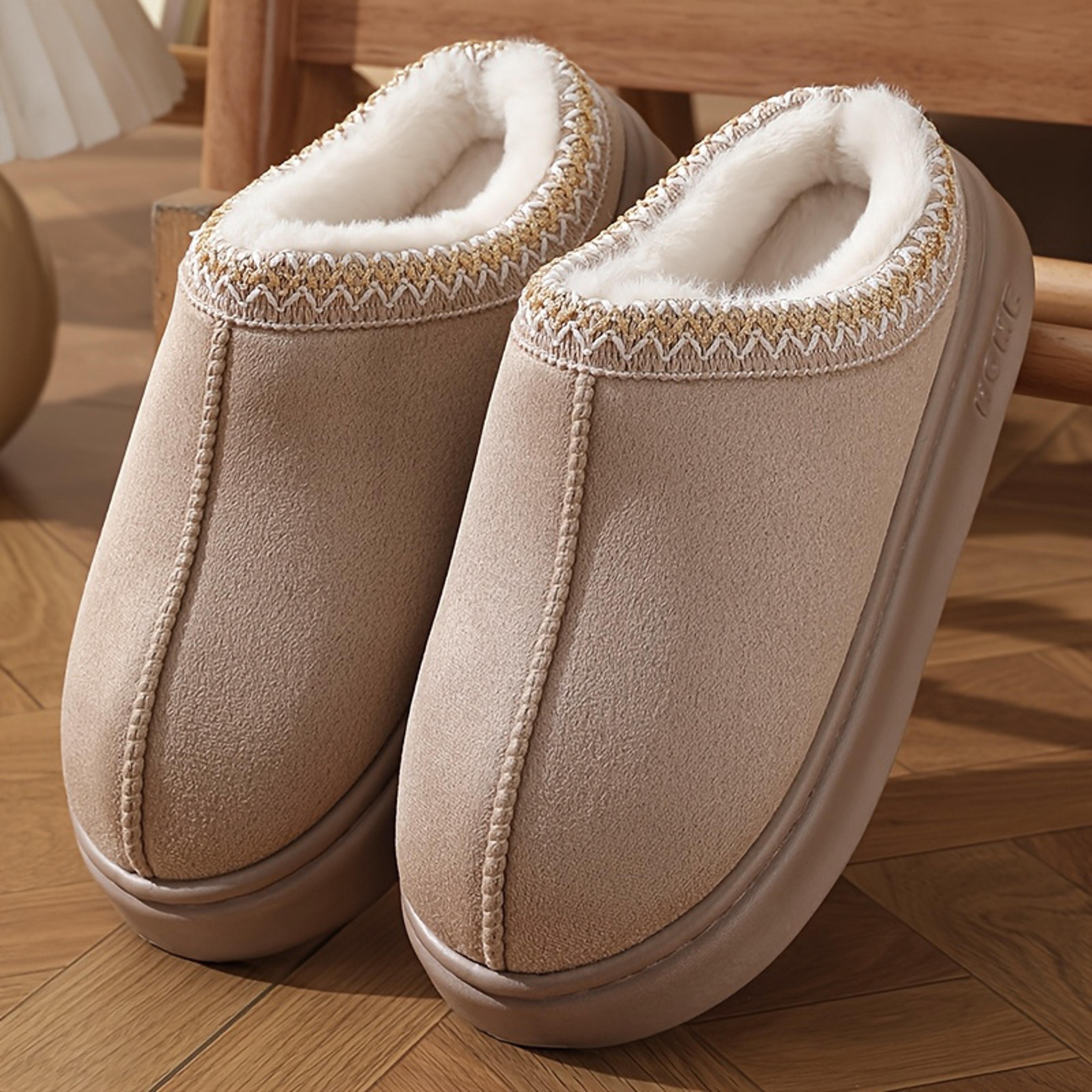 Warm Fashion Winter Womens Slippers Boots Soft Sole AntiSlip Snow Boots With Fuzzy Fur Comfortable  7