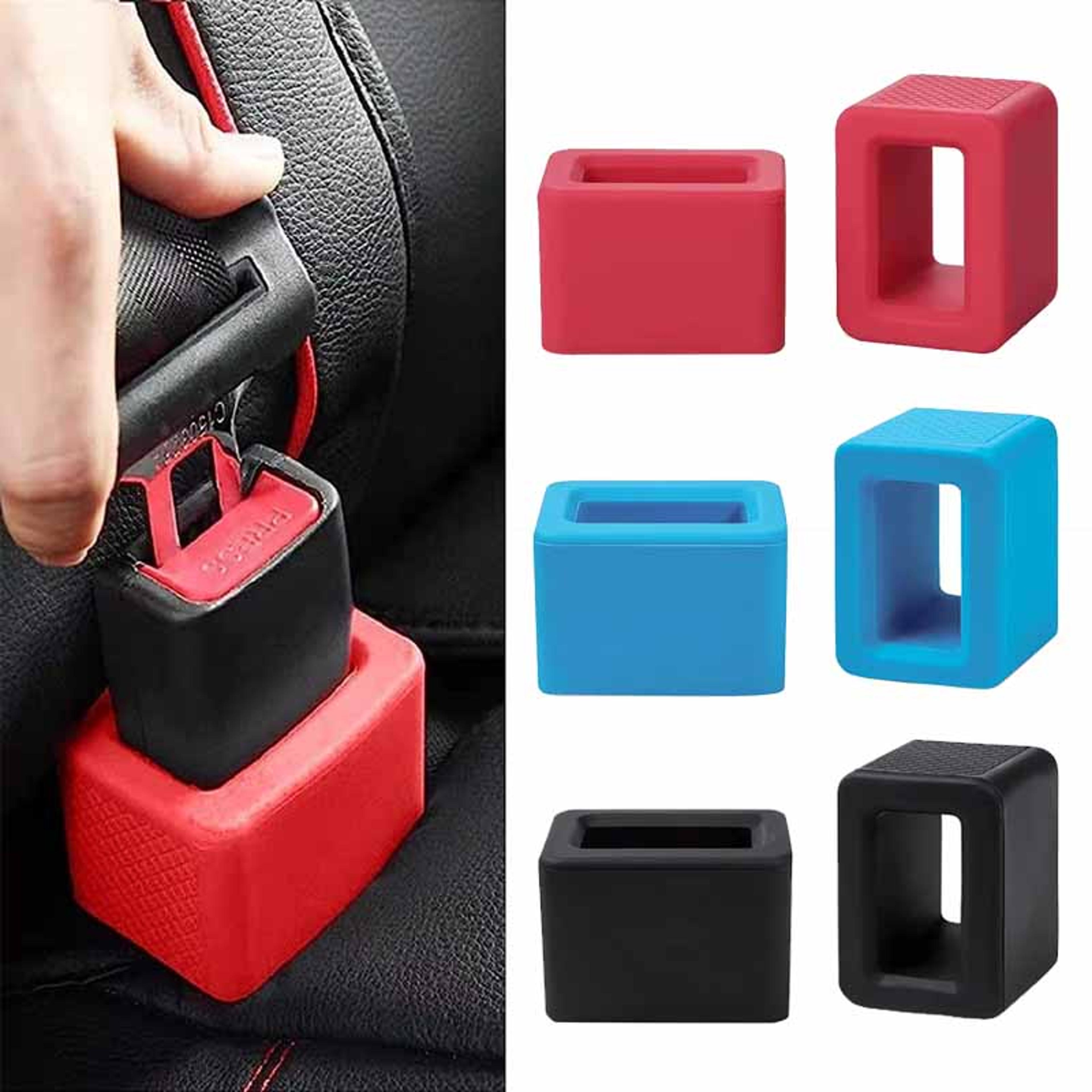 car seatbelt protective silicone buckle cover locking upright device card slot bracket guard seat belt holder car access