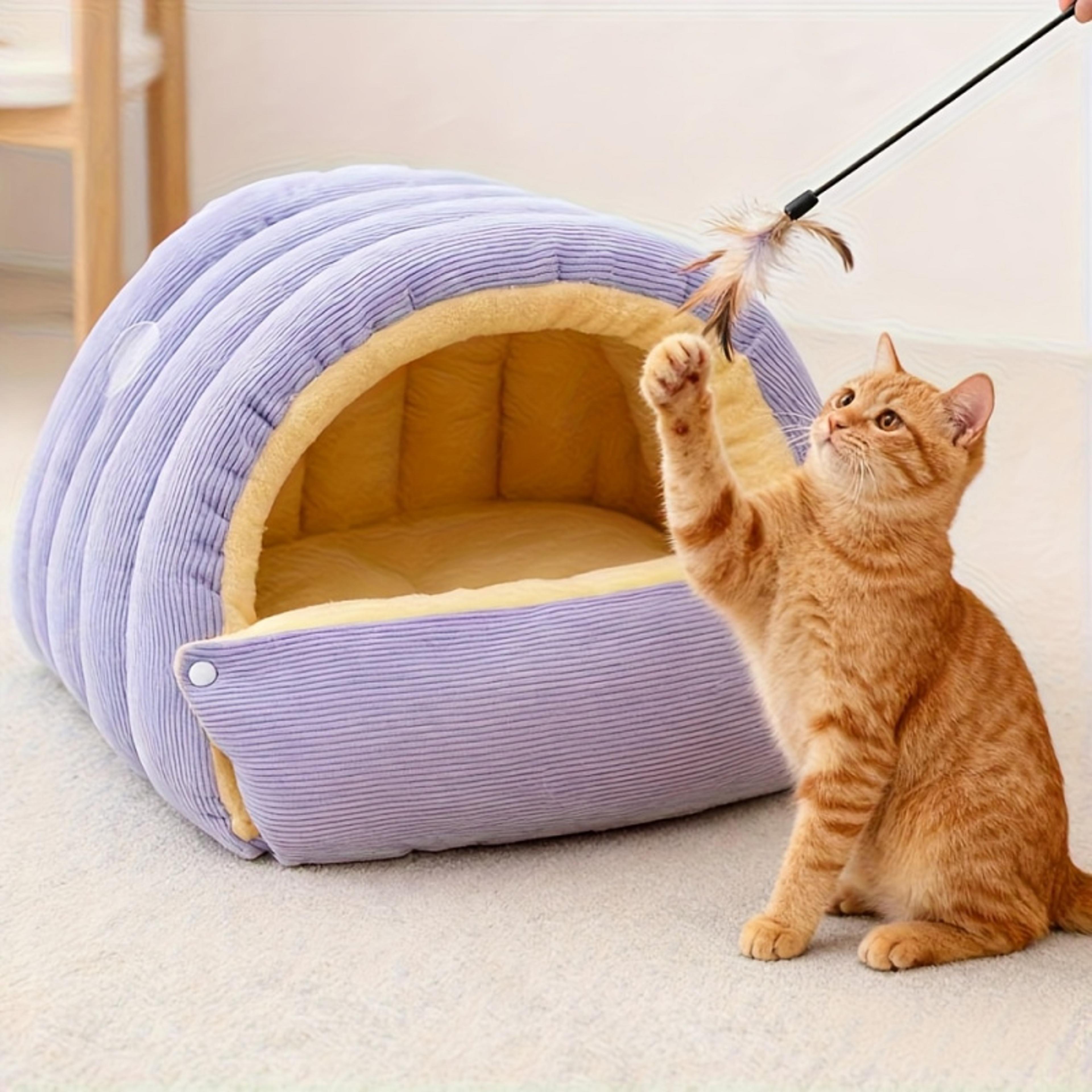 Thickening Warm Pet House Cat Bed Sleeping Nest Soft Kittens Cave 2