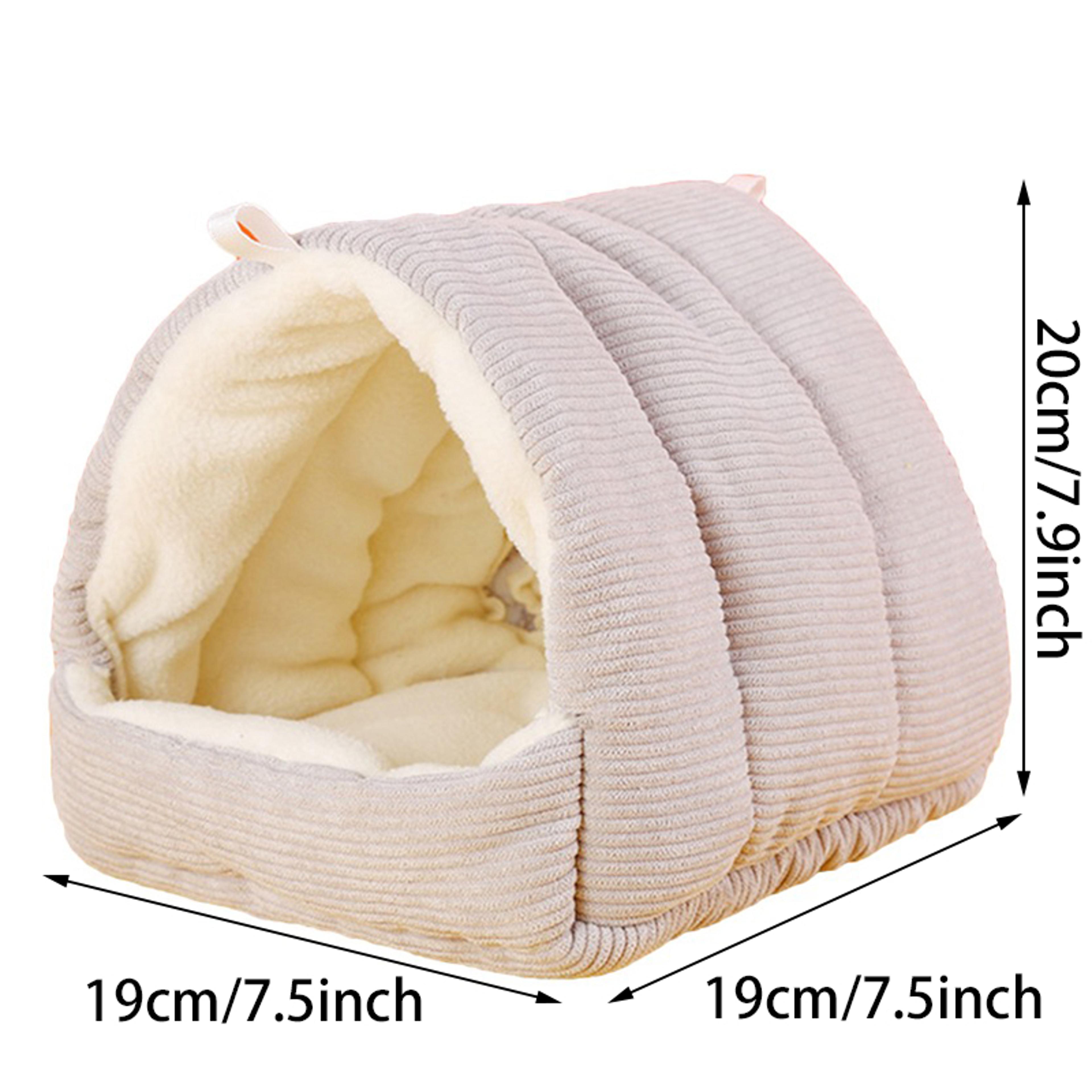 Hanging Hammock Bird Nest Parrot Winter Shed Hut For Hamsters Small Pets Plush Hideaway 5