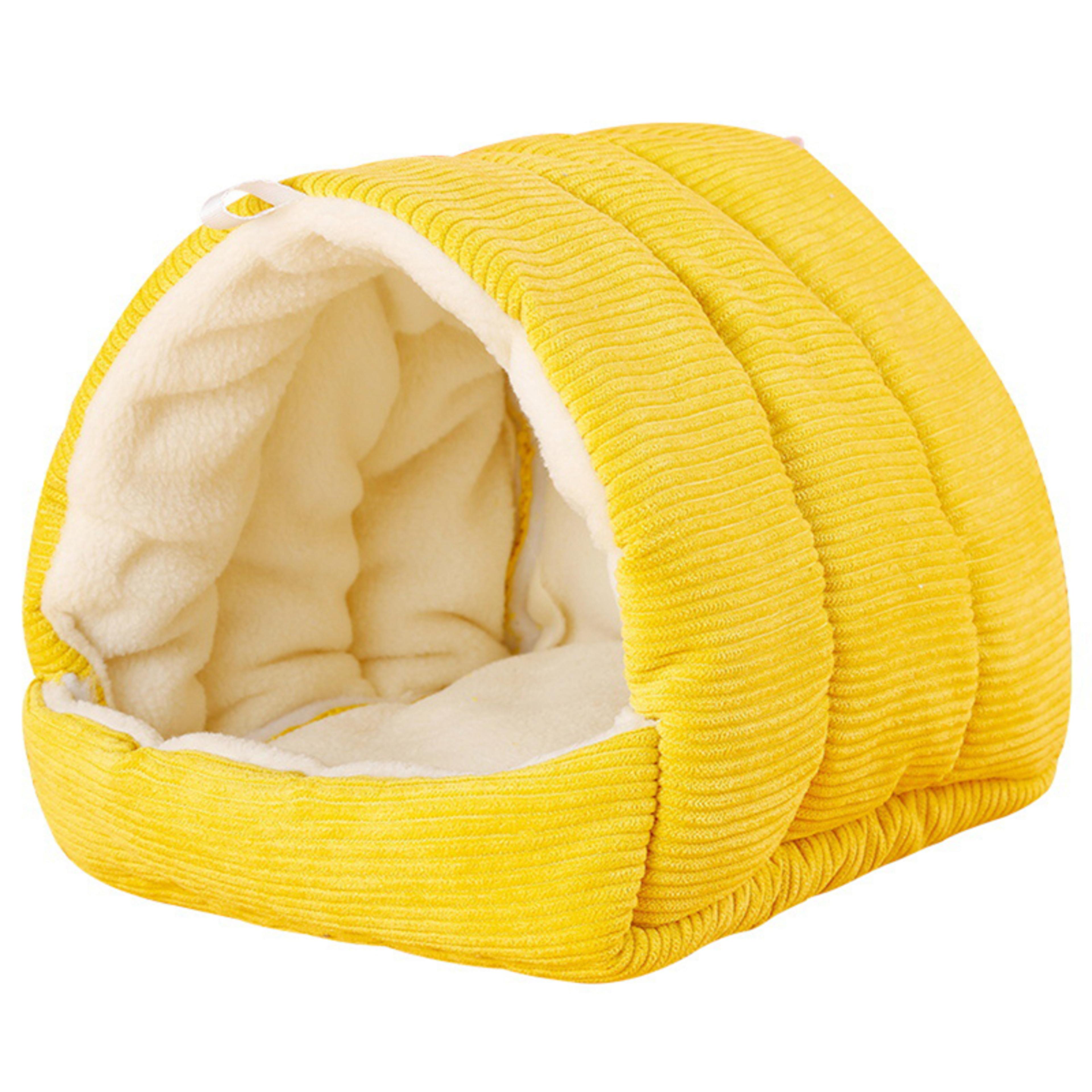Hanging Hammock Bird Nest Parrot Winter Shed Hut For Hamsters Small Pets Plush Hideaway 6