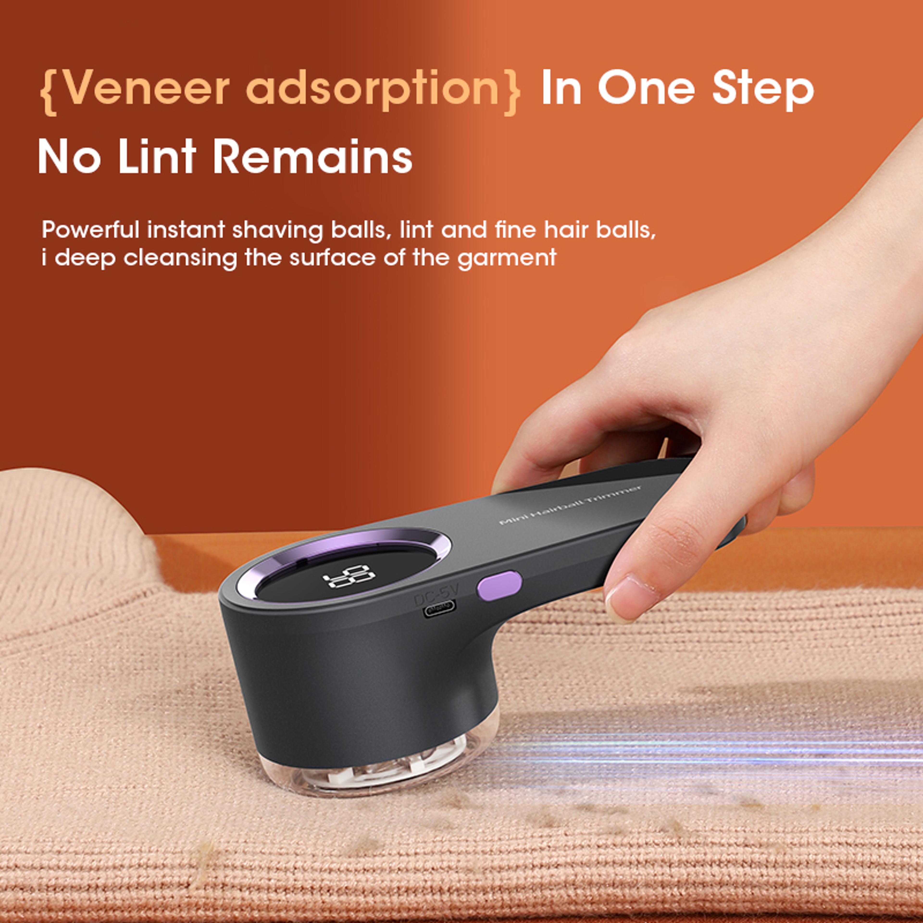 Electric Lint Remover Hairball Trimmer USB Charging Portable Fabric Cleaner With Smart LED Digital  2