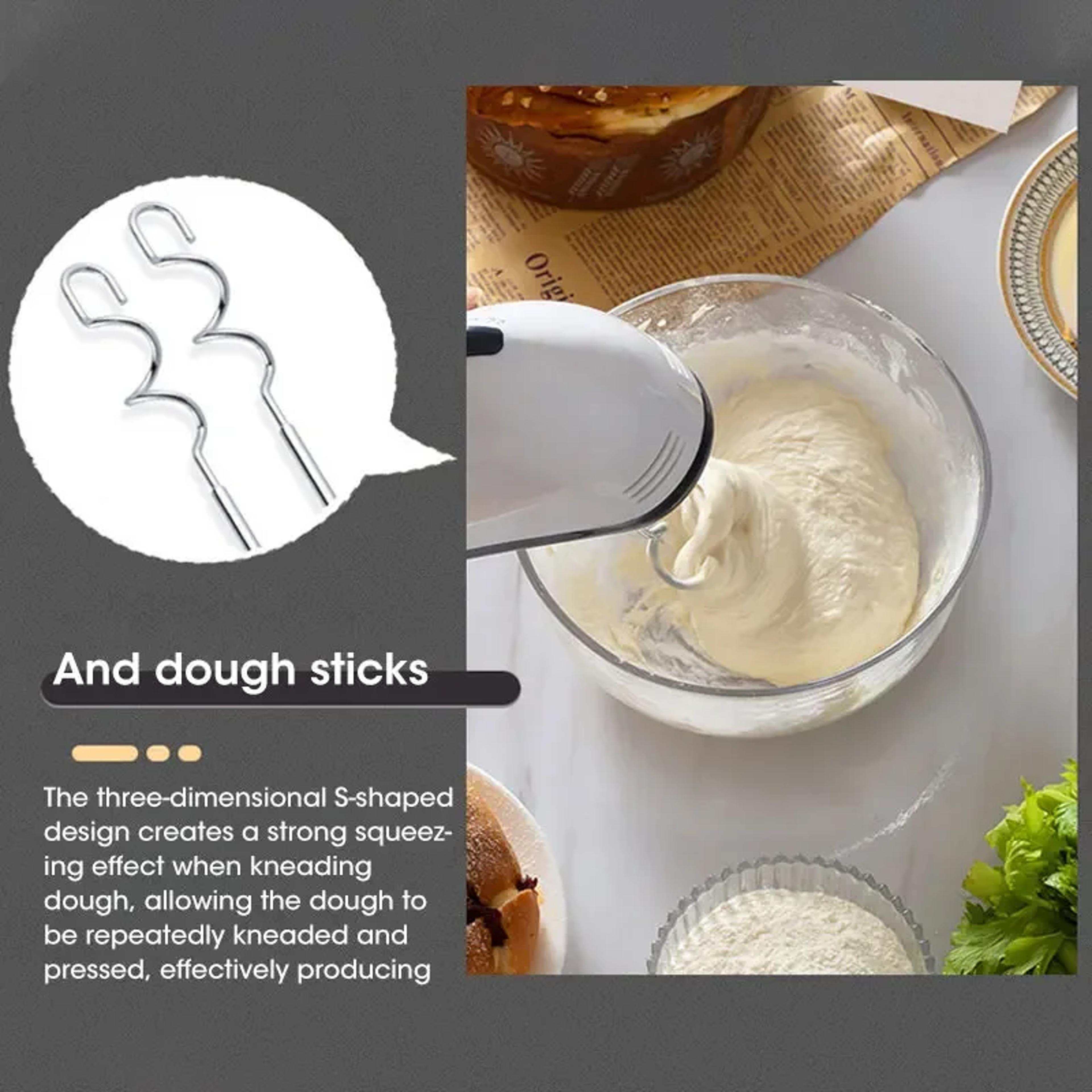 Household Automatic Mixer Handheld Electric Egg Beater Handheld Food Cake Bread Baking Dough Mixer 4