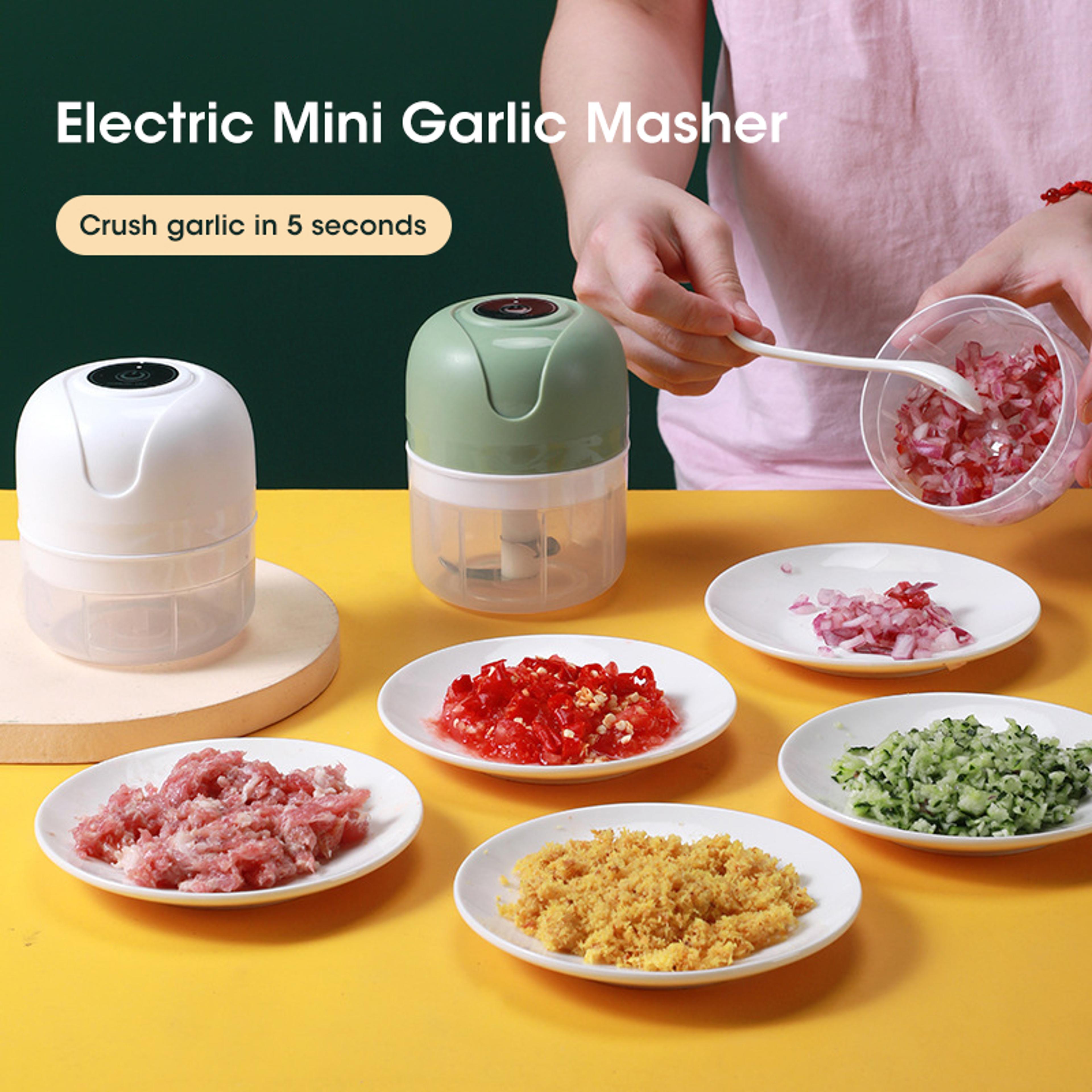 Electric Garlic Masher Crusher Portable Kitchen Food Chopper USB Meat Grinder Vegetable Chopper 2
