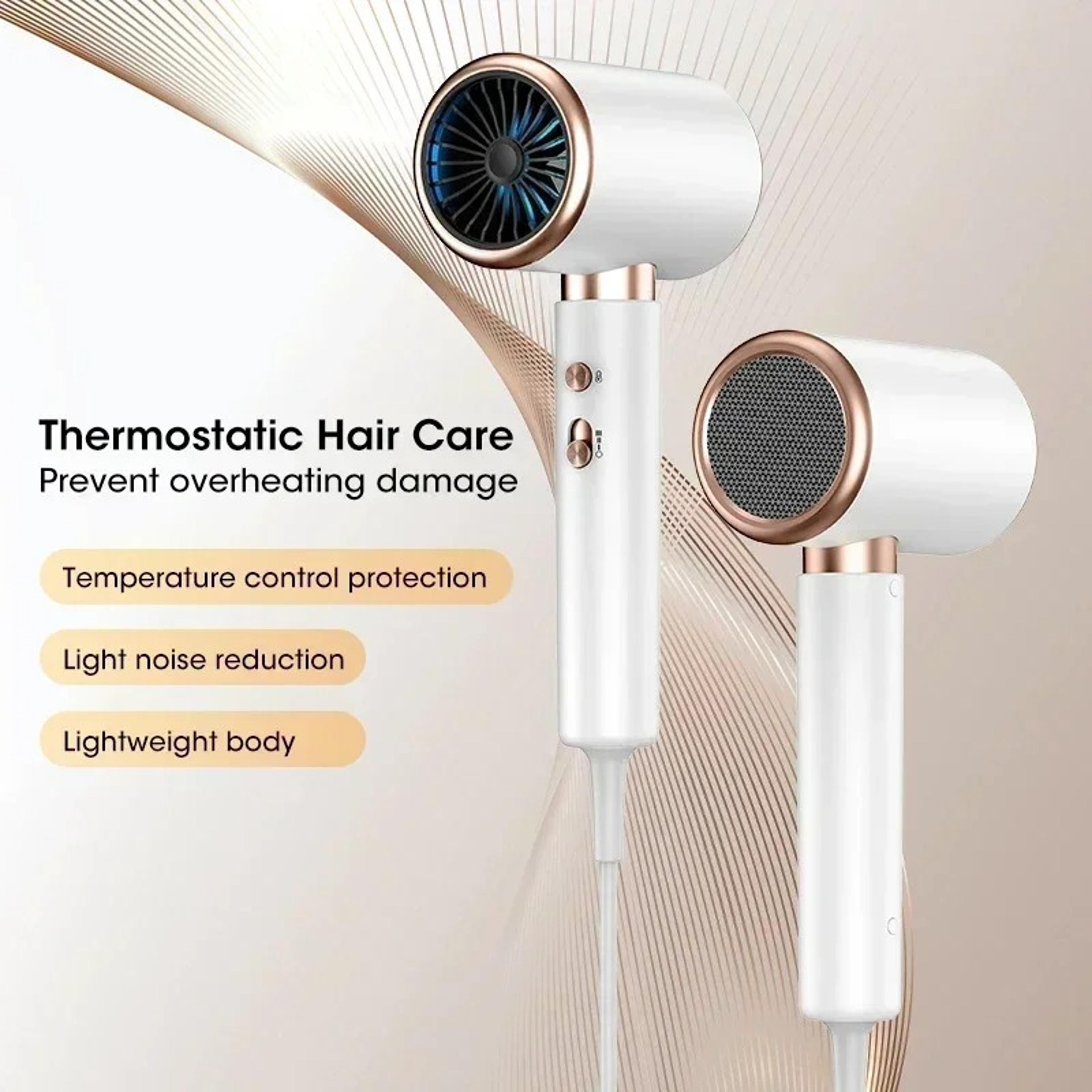 Ionic Hair Dryer Professional Blow Dryer Speed Dual Temp Low Noise Lightweight For Daily Home Use 2