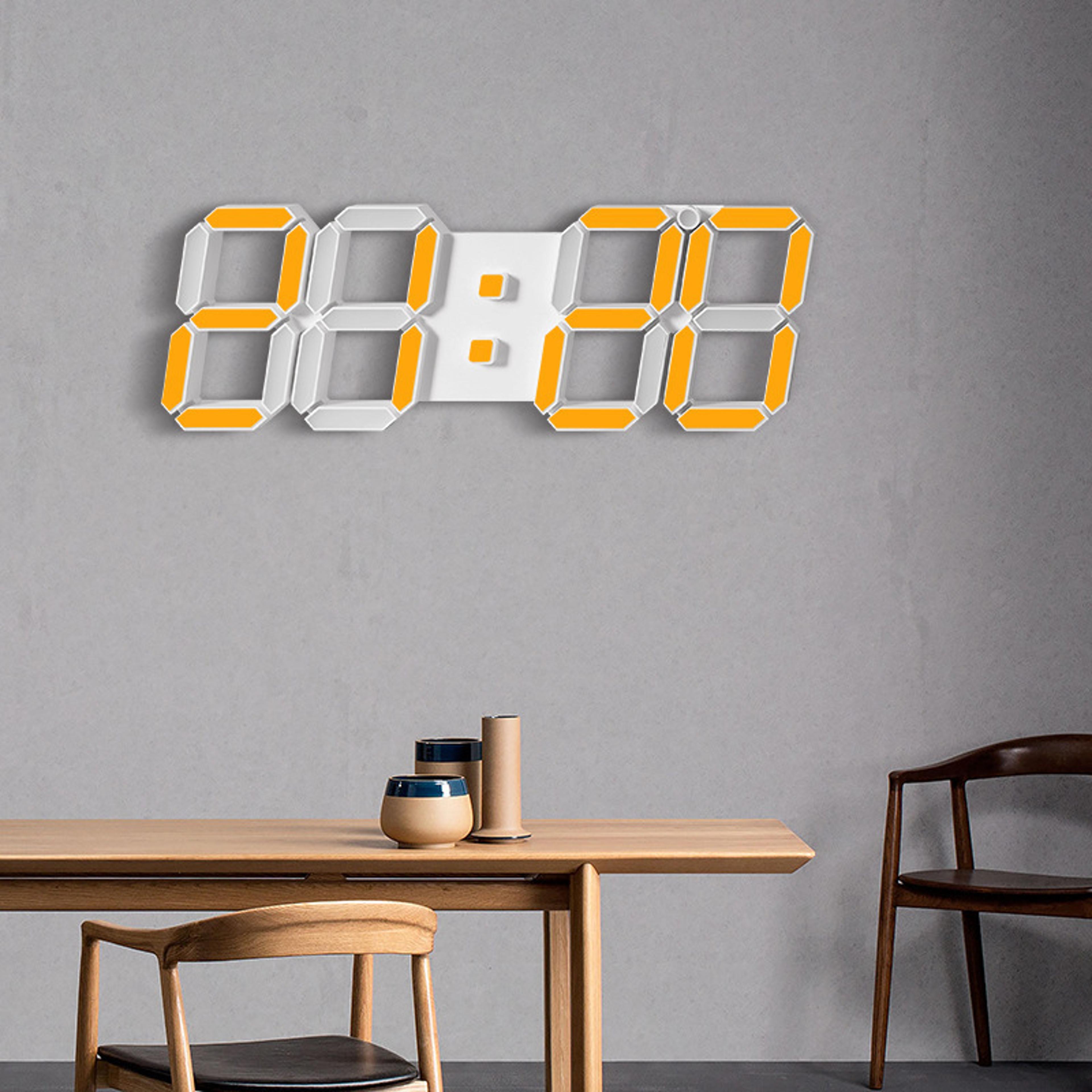 Modern Design LED Wall Clock With Remote Control And Automatic Photosensitive Function 0