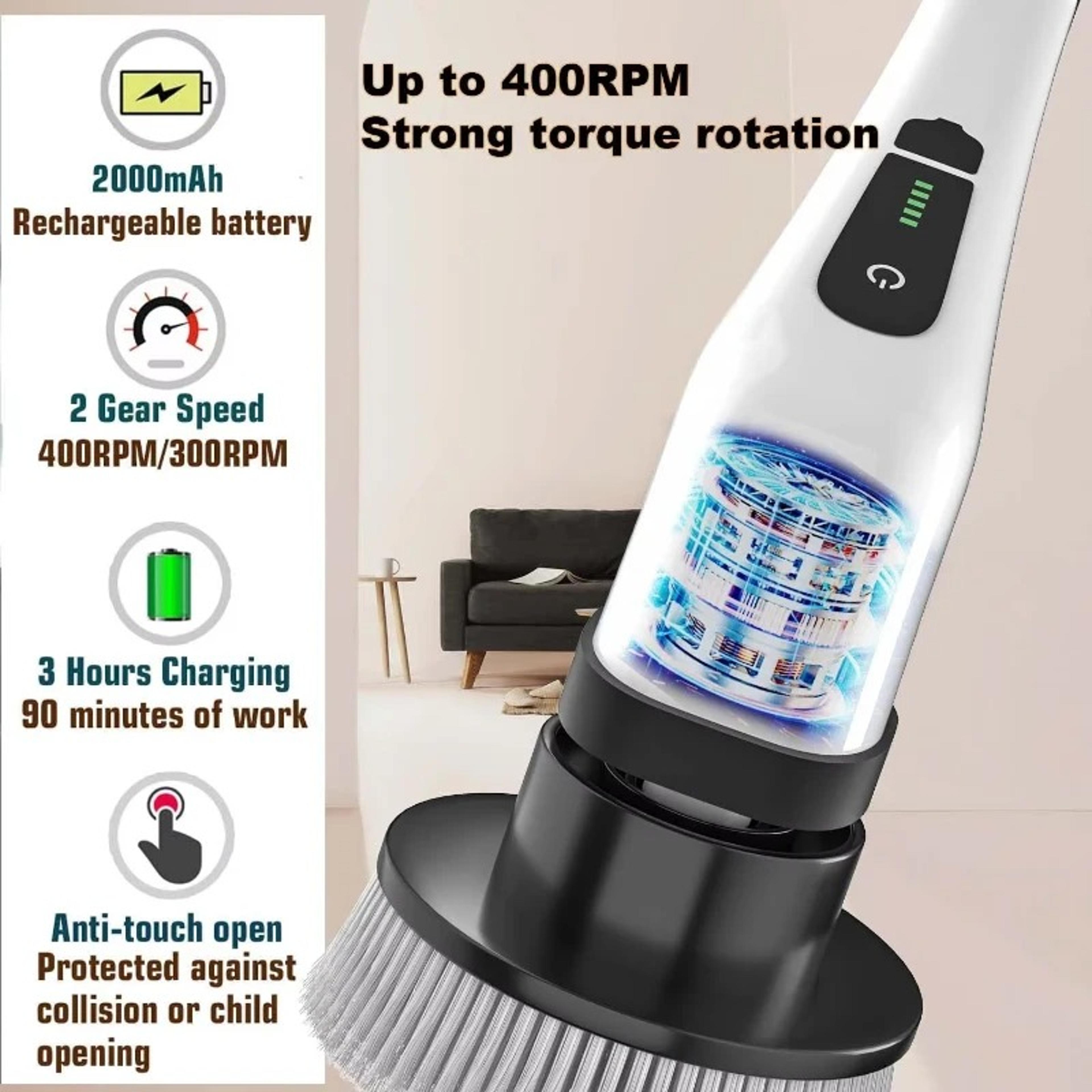 Cordless Electric Spin Scrubber For Bathroom Toilet Kitchen Power Brush For Stain And Mold Removal 2