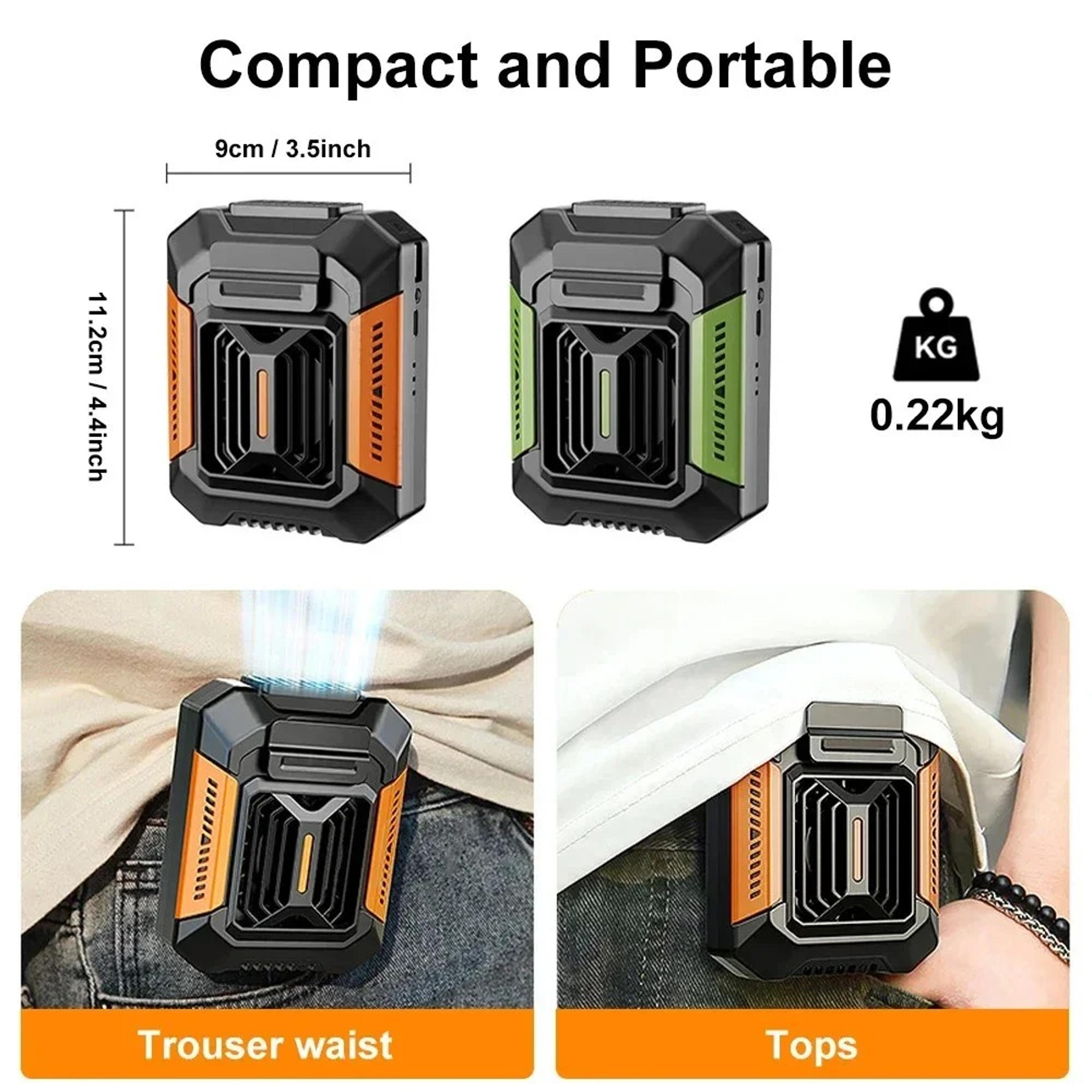 Neck Fan With LED Light USB Rechargeable Power Bank Speed Settings For Outdoor And Office Use 0