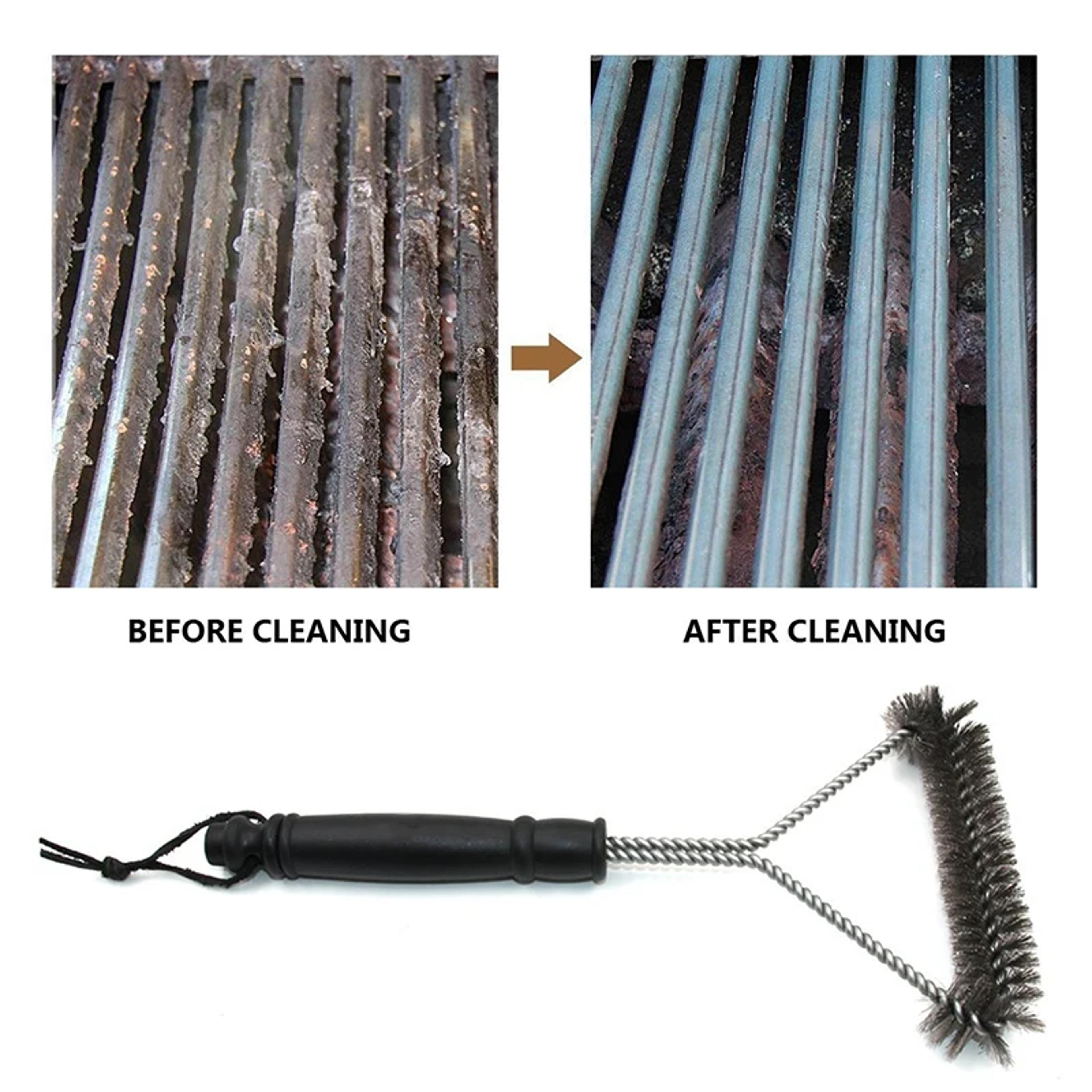 Stainless Steel Bristles Grill BBQ Brush Clean Tool Nonstick Cleaning Brush Barbecue Accessories 3