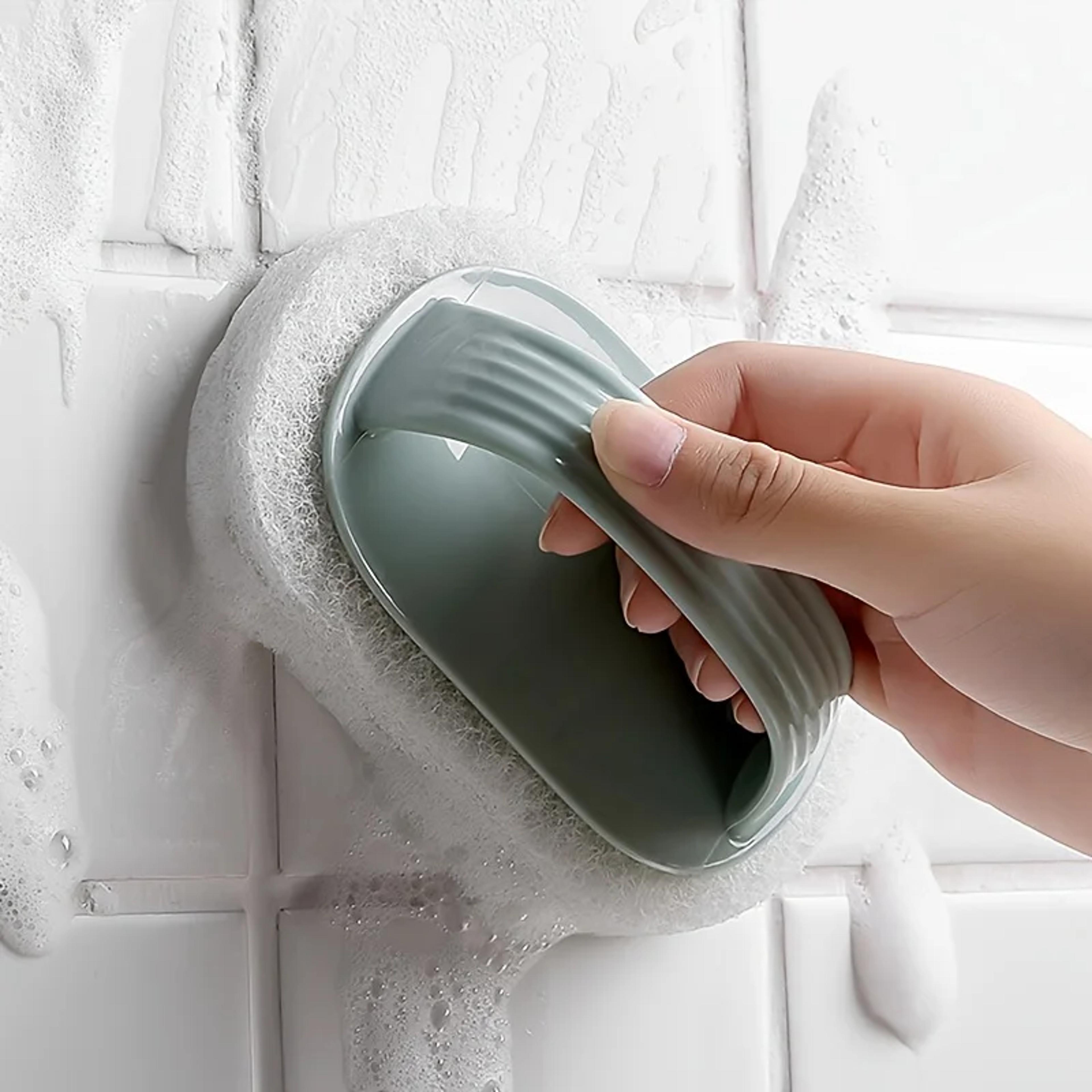 Plastic Bathroom Tile Cleaning Brush Magic Sponge Scrubber With Handle Window Cleaner Bathroom Acce 4
