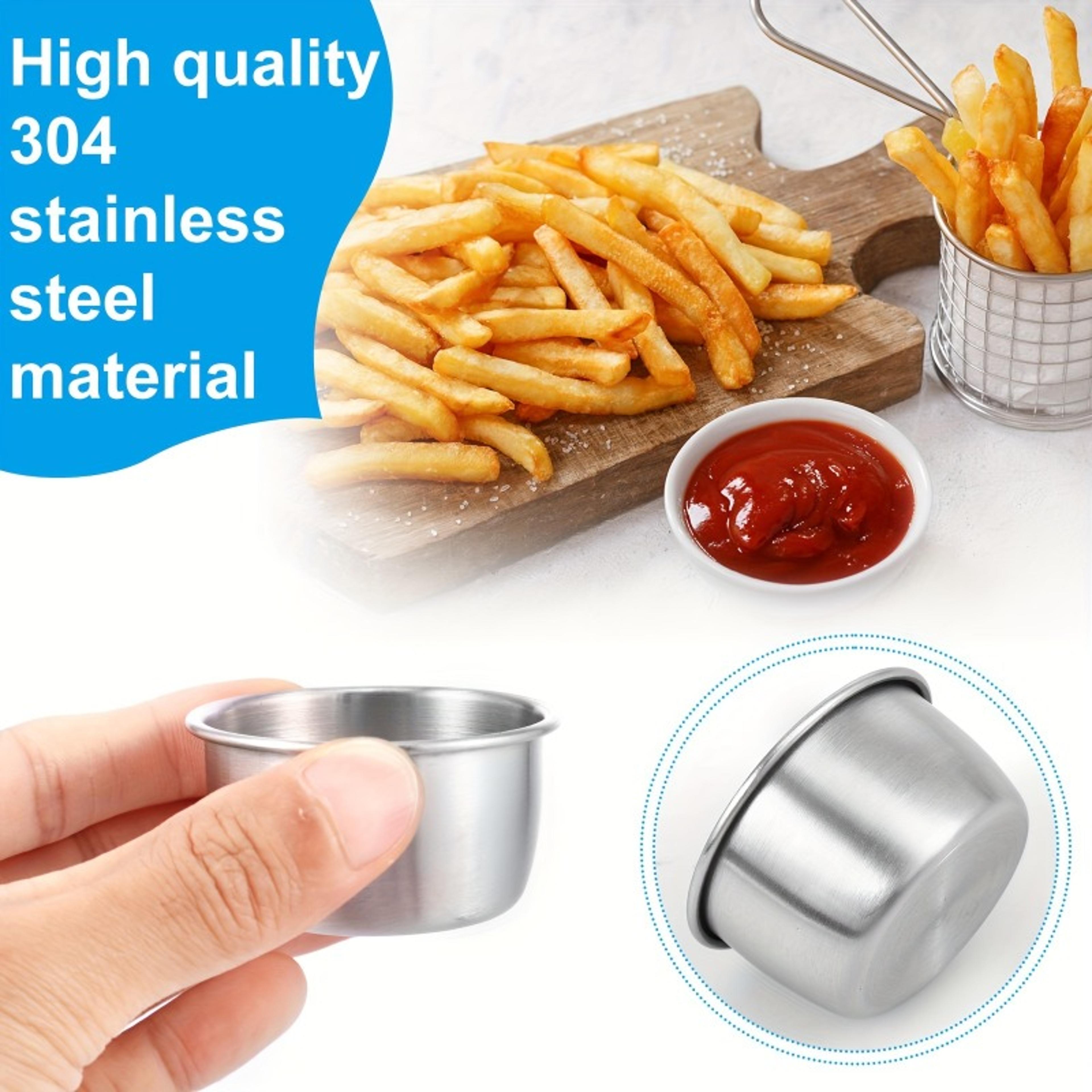 Mini Sauce Dipping Bowls Stainless Steel Sauce Cups For Dining 3