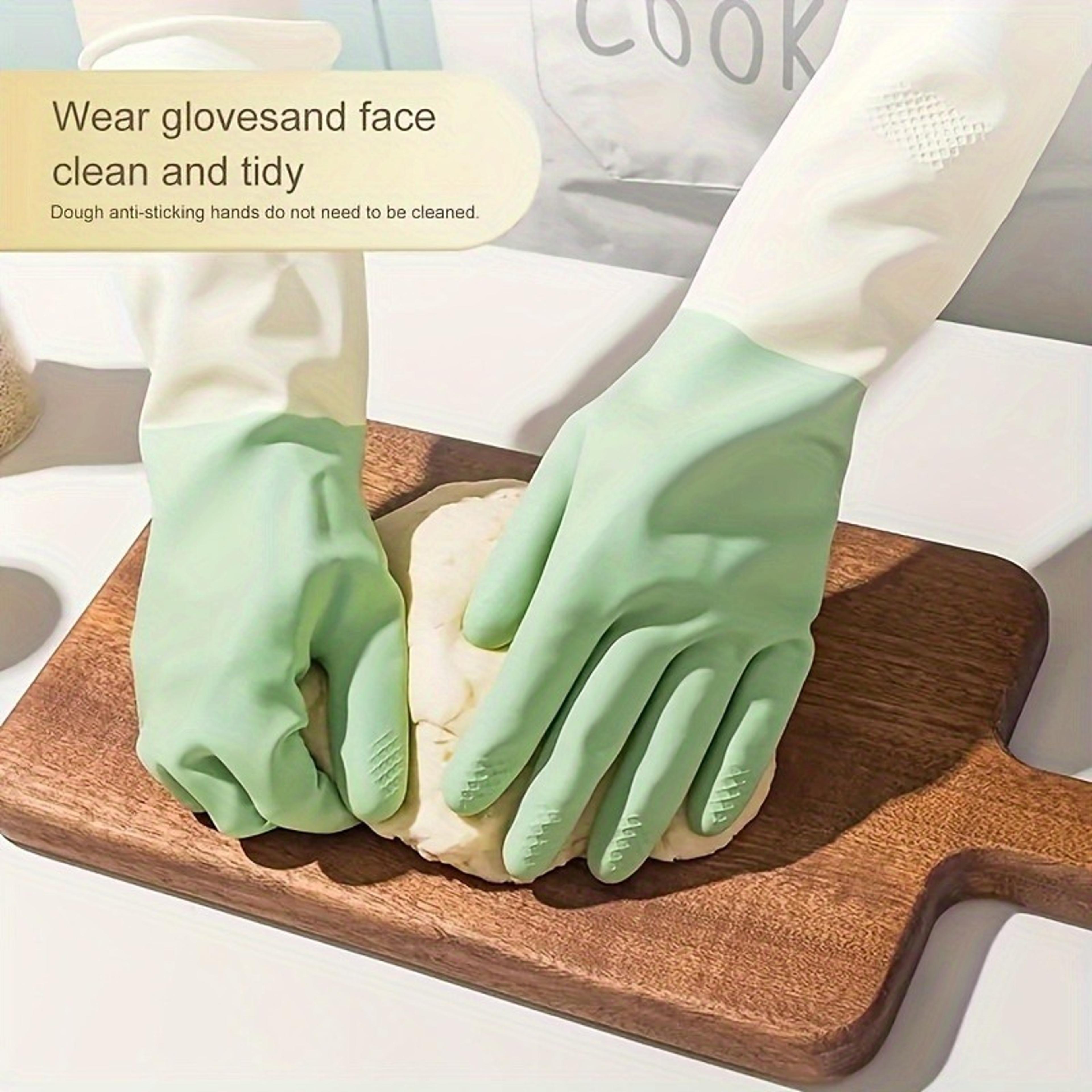 Kitchen Cleaning Latex Gloves Waterproof Housework Cleaning Gloves Laundry Dishwashing Wear Resista 2