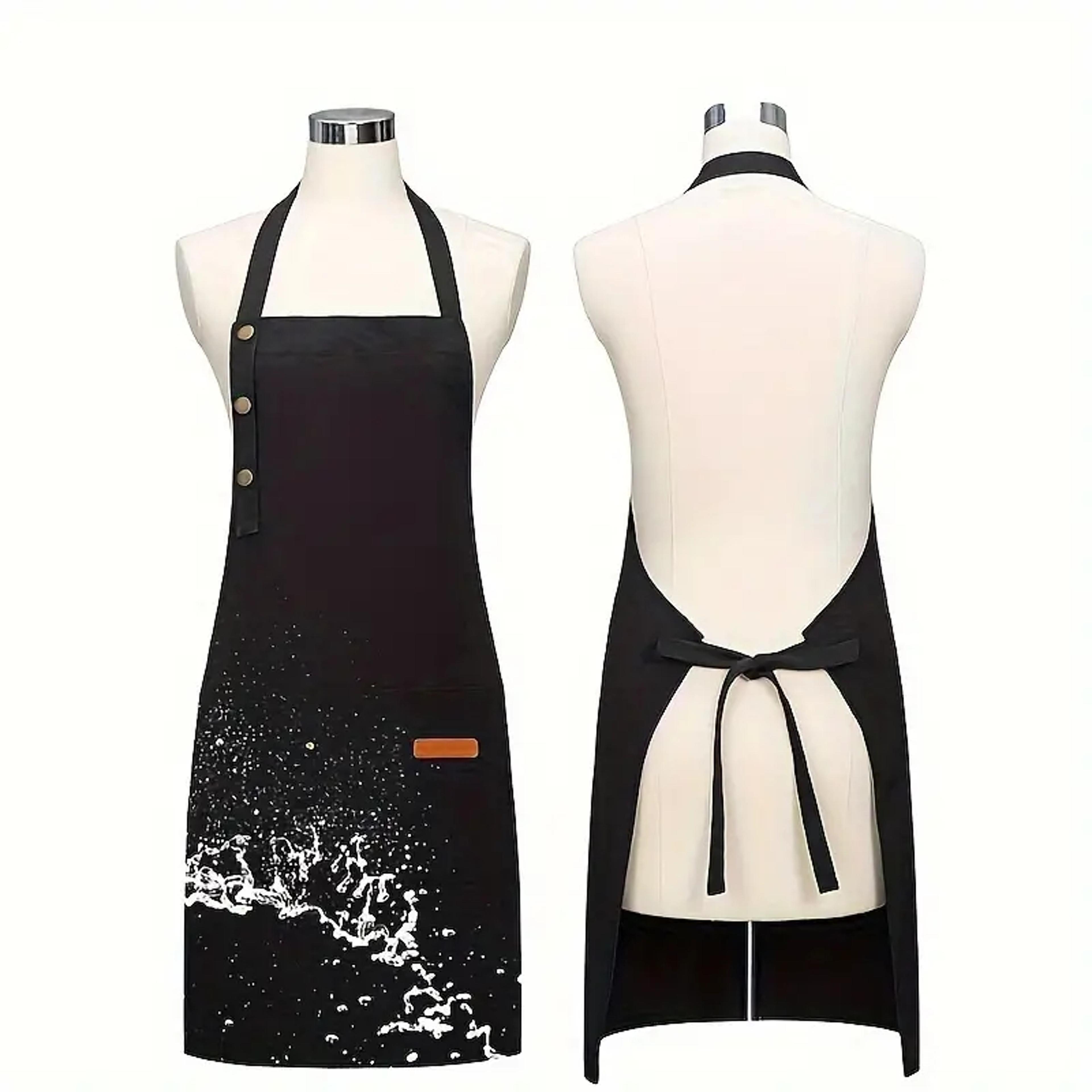 Adjustable Fashion Kitchen Apron For Women Men Chef Work Apron Grill Restaurant Bar Shop Cafes Beau 0
