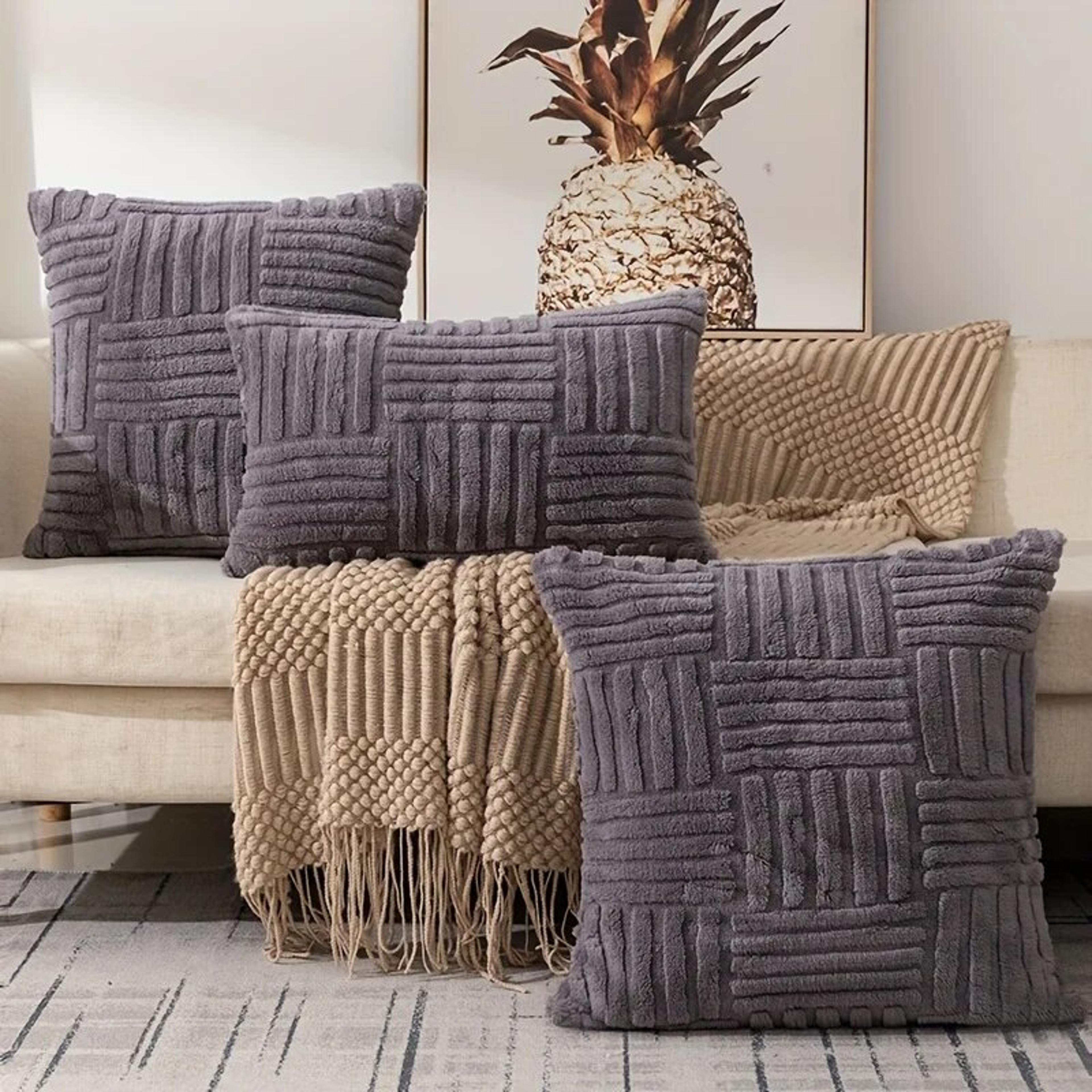 Fur Plush Throw Pillow Covers Soft Fluffy Luxury Cushion Pillowcase For Sofa Couch Decor 4