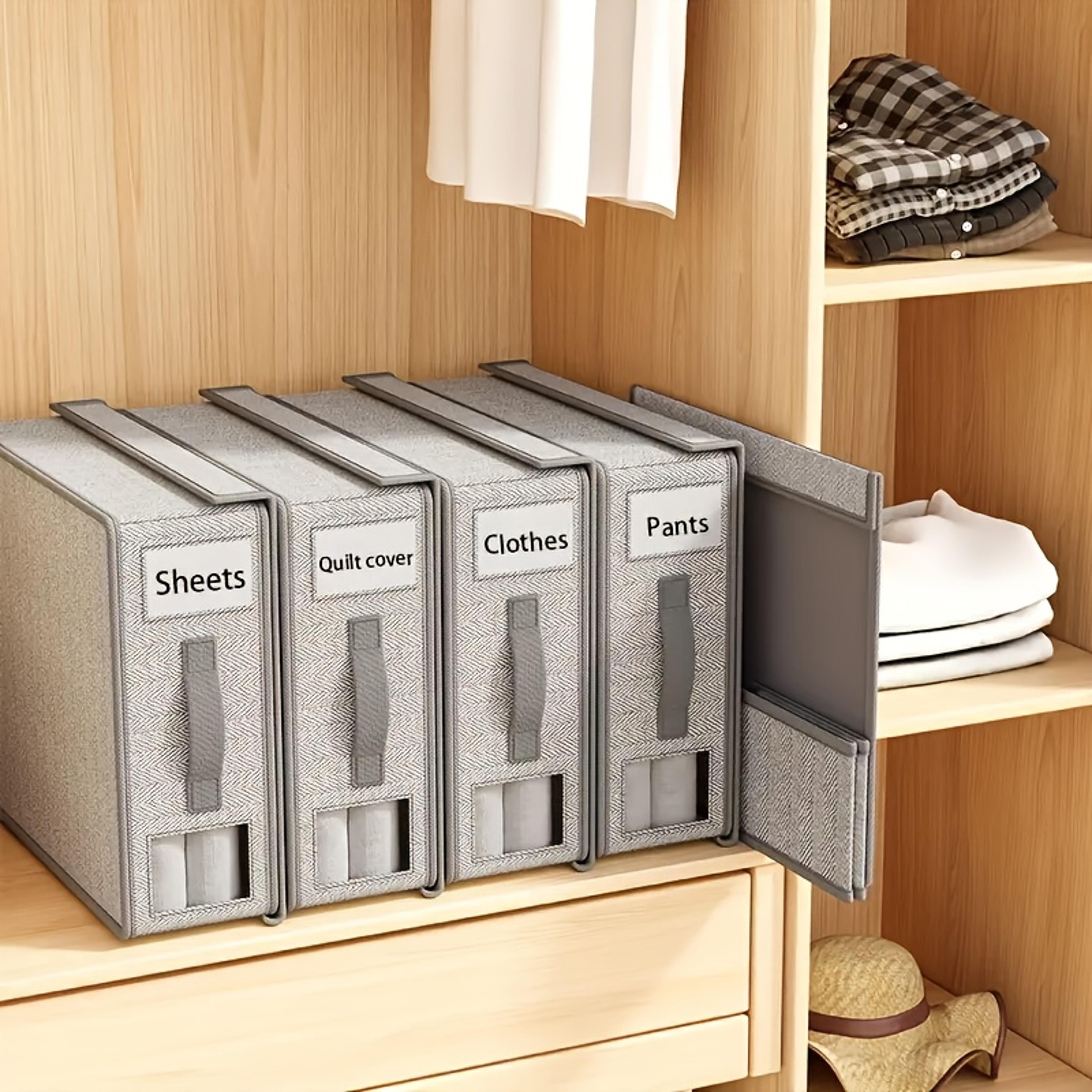 Thickened Fabric Sheet Storage Box Organizer Zipper Blanket Bag Folding Window Wardrobe Bed Clothes 0