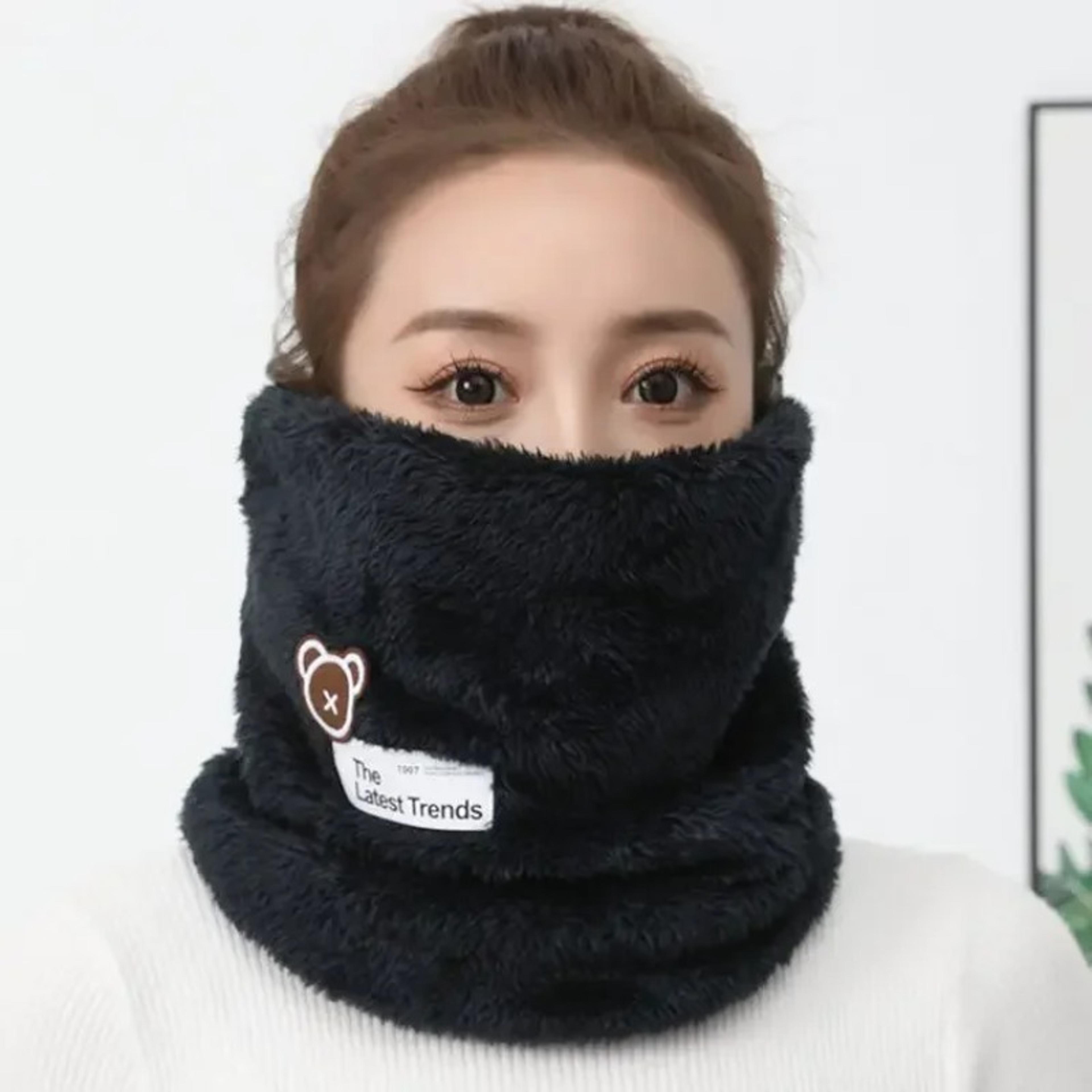 Warm Windproof Neck Gaiter Cozy Thick Fleece Knitted Scarf Winter Headwear For Men Women Outdoor Ru 6
