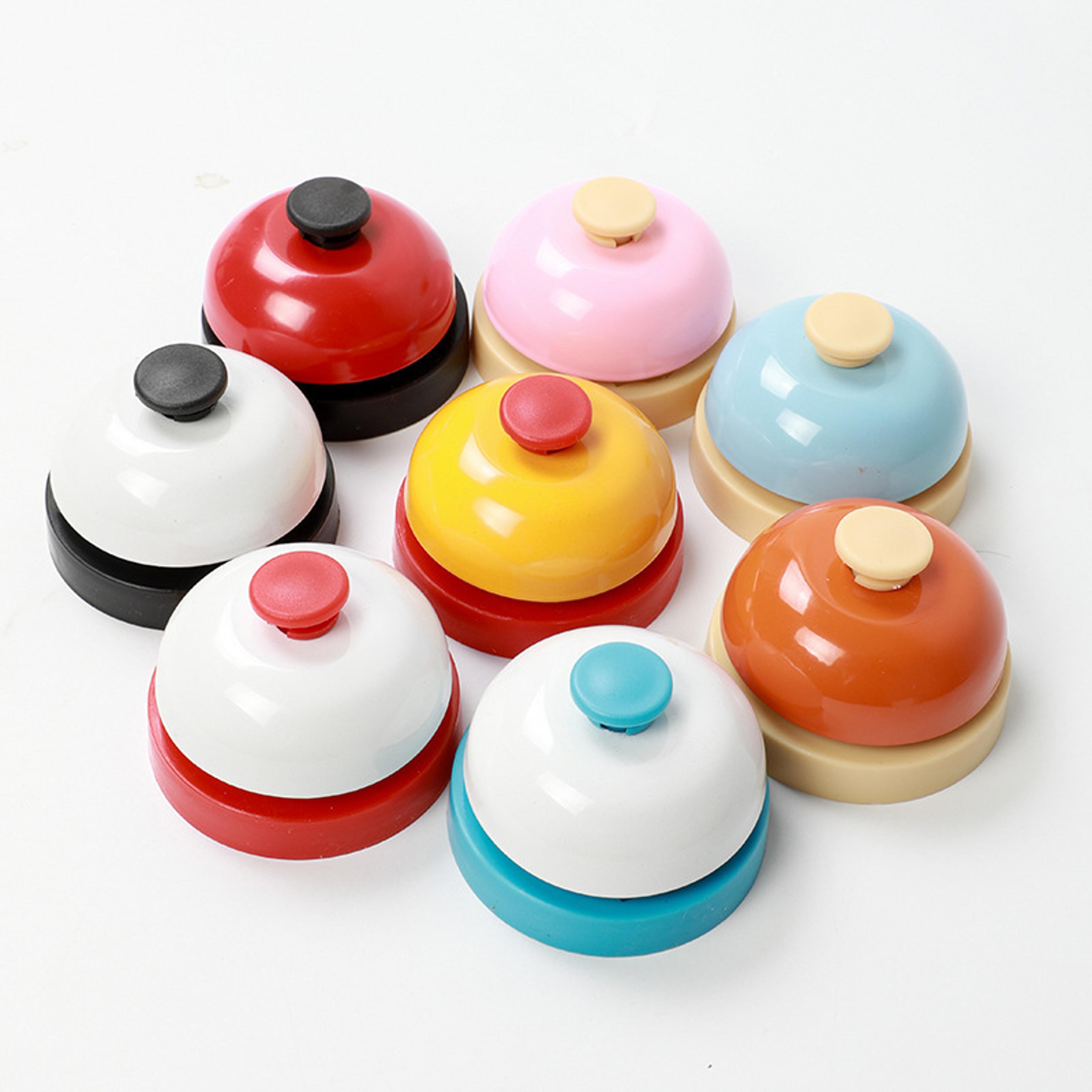 Modern Metal Hand Bell Set Assorted Colors For Kitchen Restaurant Bar Table Games Pet Training Inte 0