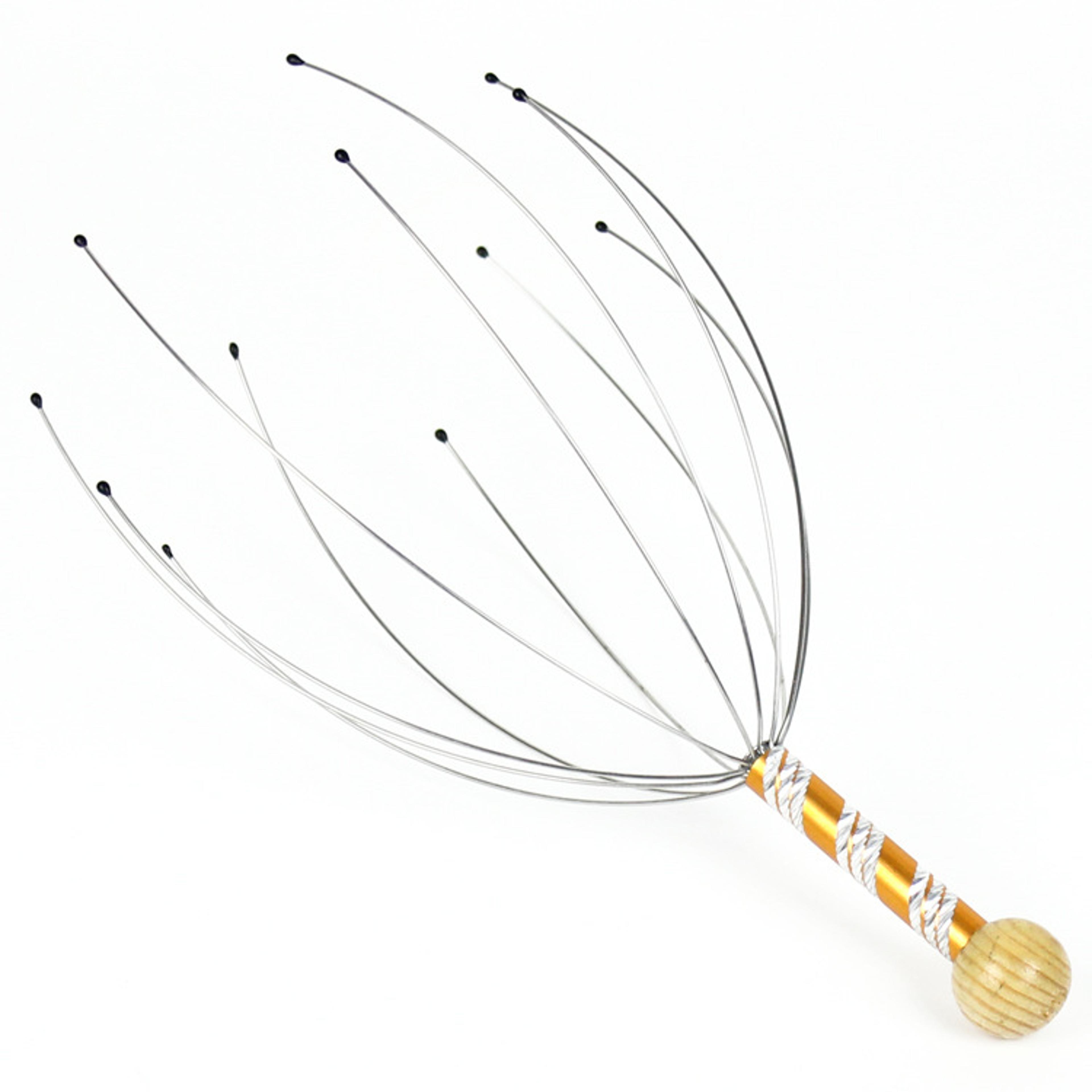Octopus Head Massager Stainless Steel Scalp Relaxer For Stress Relief And Deep Relaxation 0