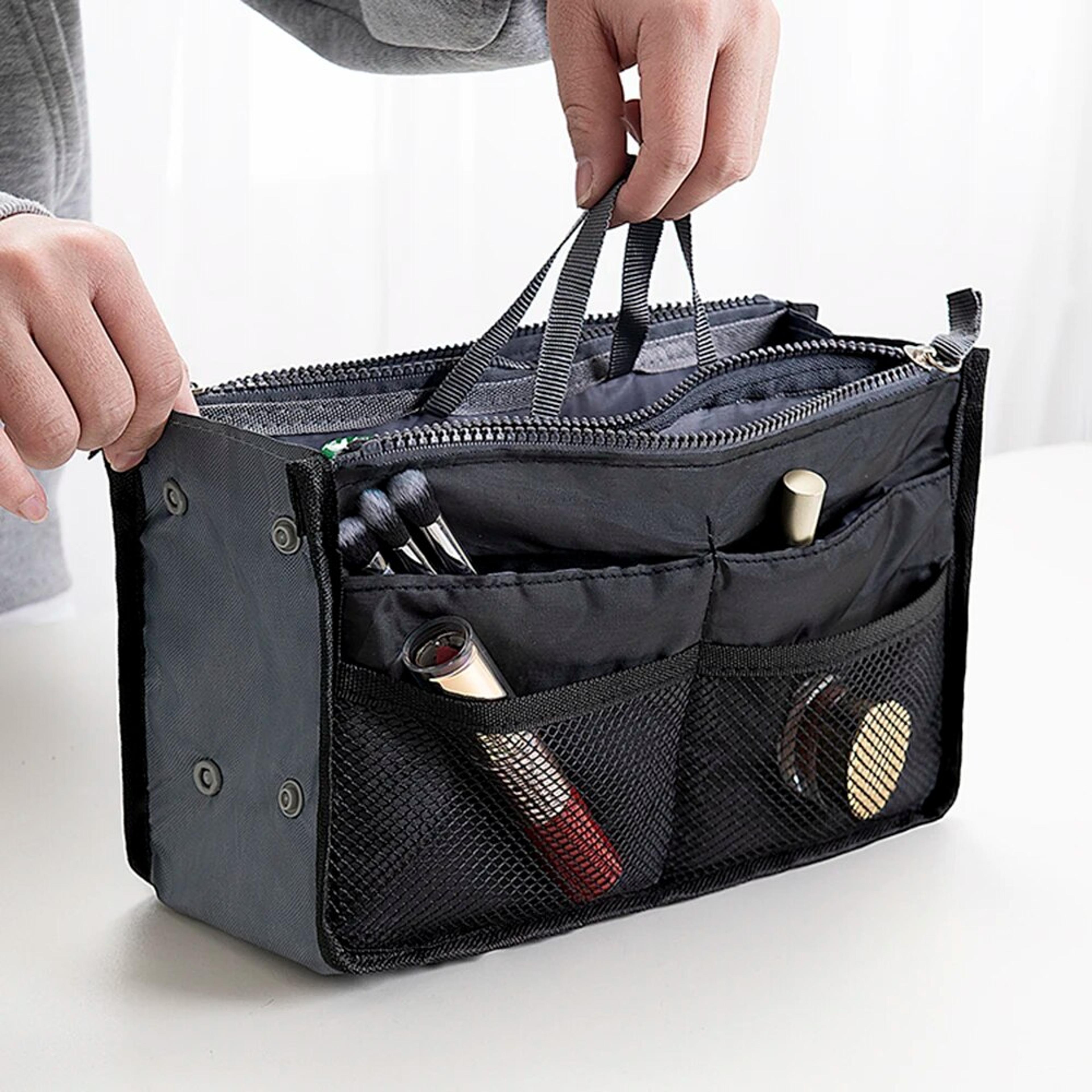 Large Capacity Makeup Bag With Double Zipper Travel Organizer 0
