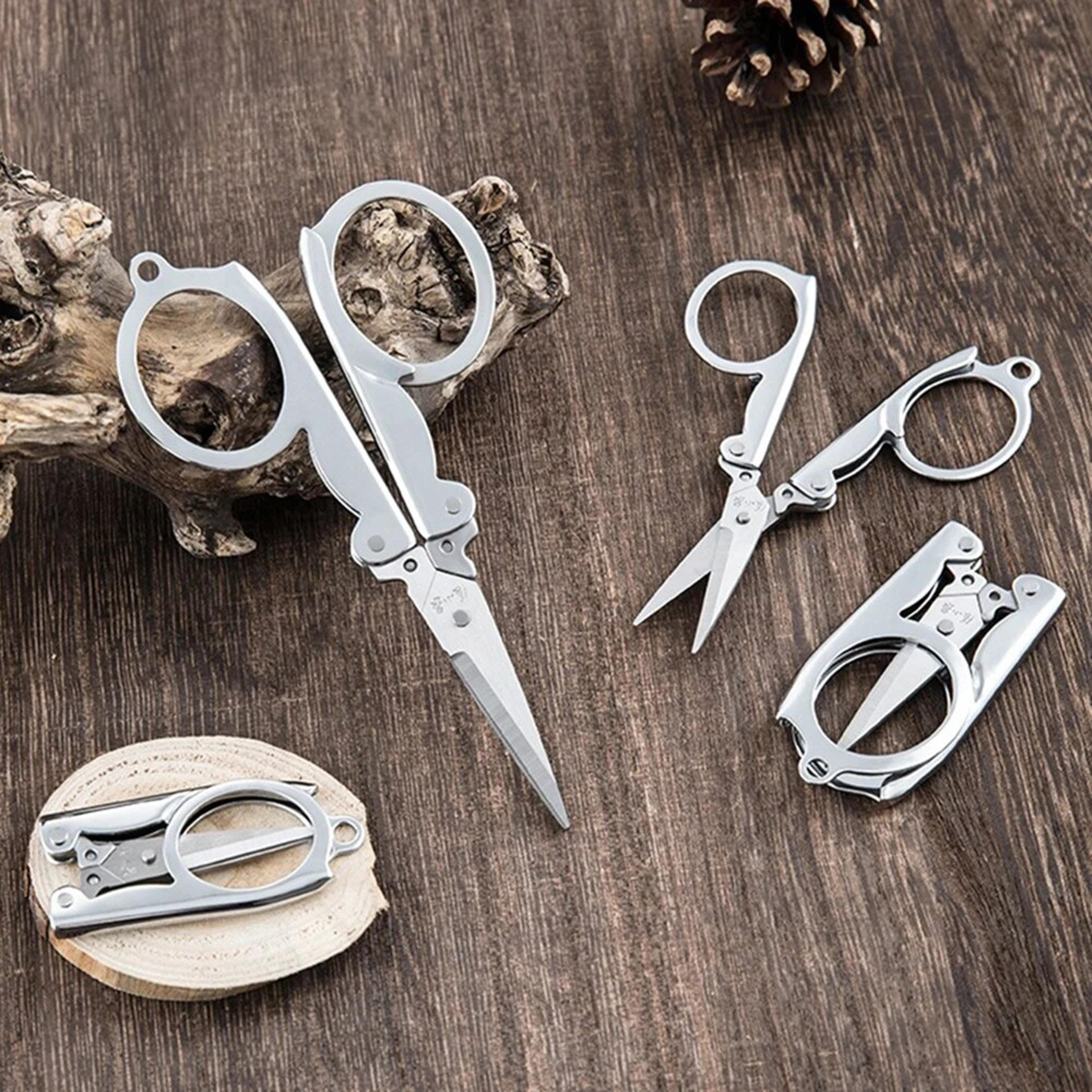 Folding Pocket Scissors  Multifunctional Stainless Steel Mini Scissors For Household Thread Cutting 5