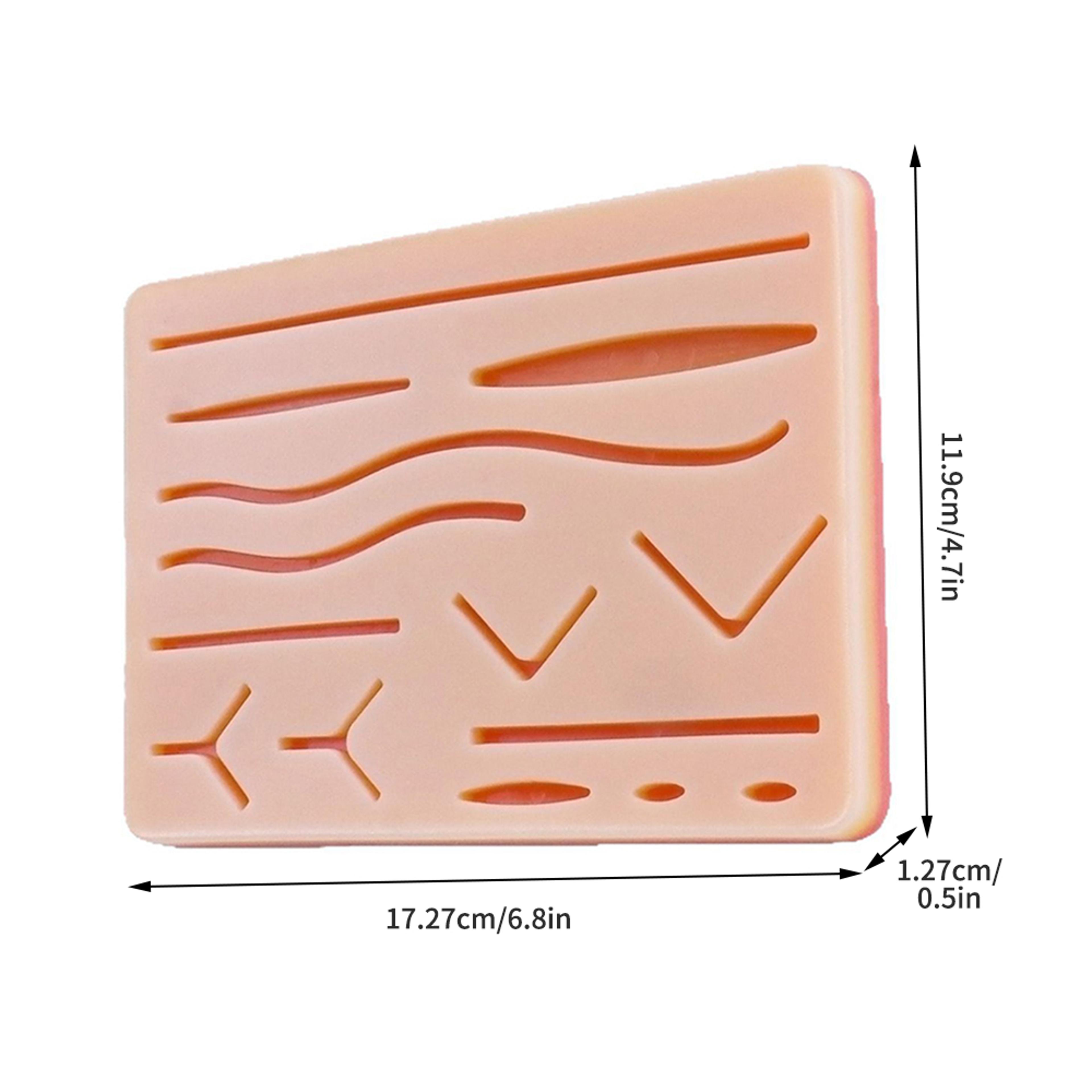 Silicone Skin Pad Suture Training Kit For Surgeon Medical Practice Traumatic Wound Simulation 4