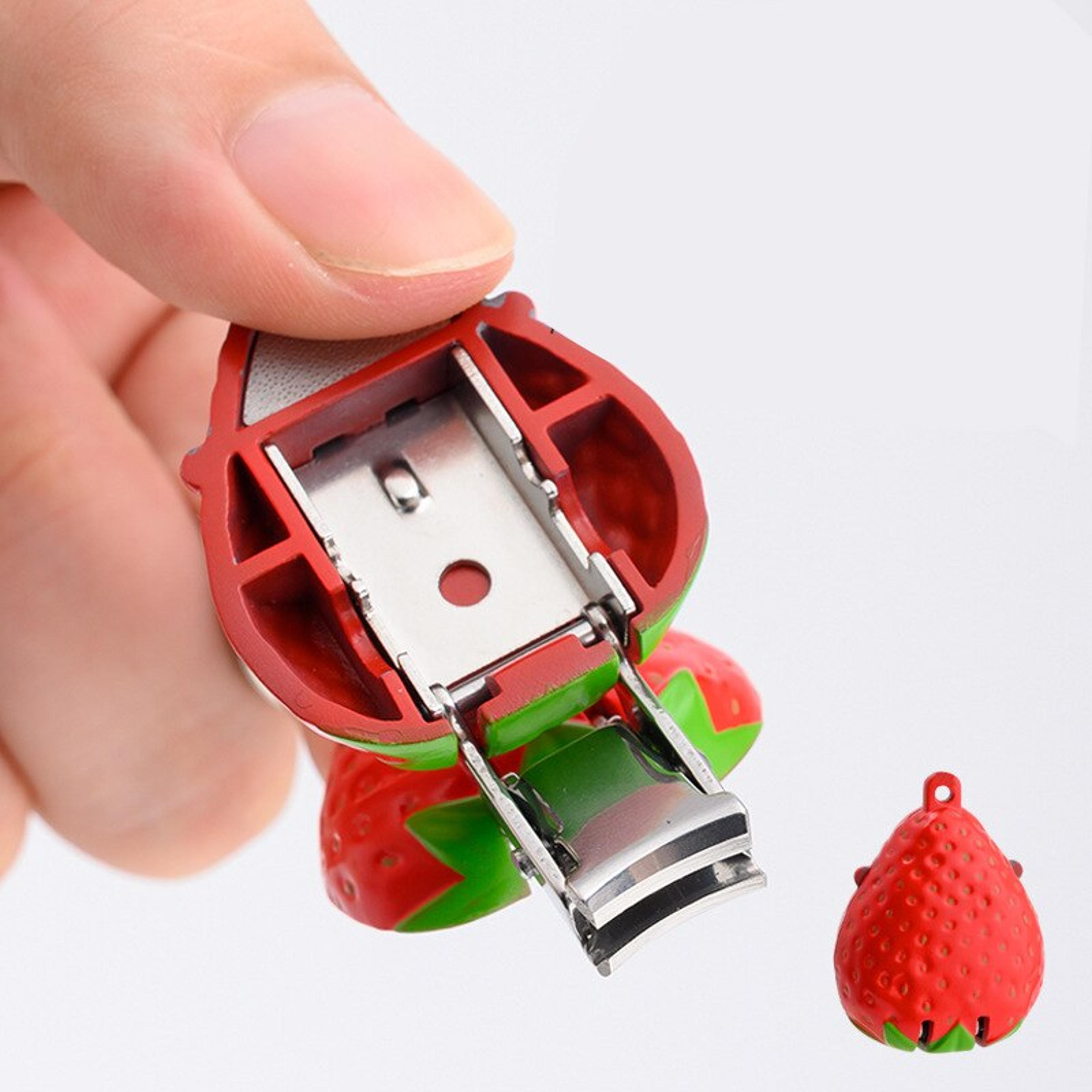 Folding Nail Clippers With Strawberry Design  Portable HighEnd Manicure Tool For Everyday Use 3