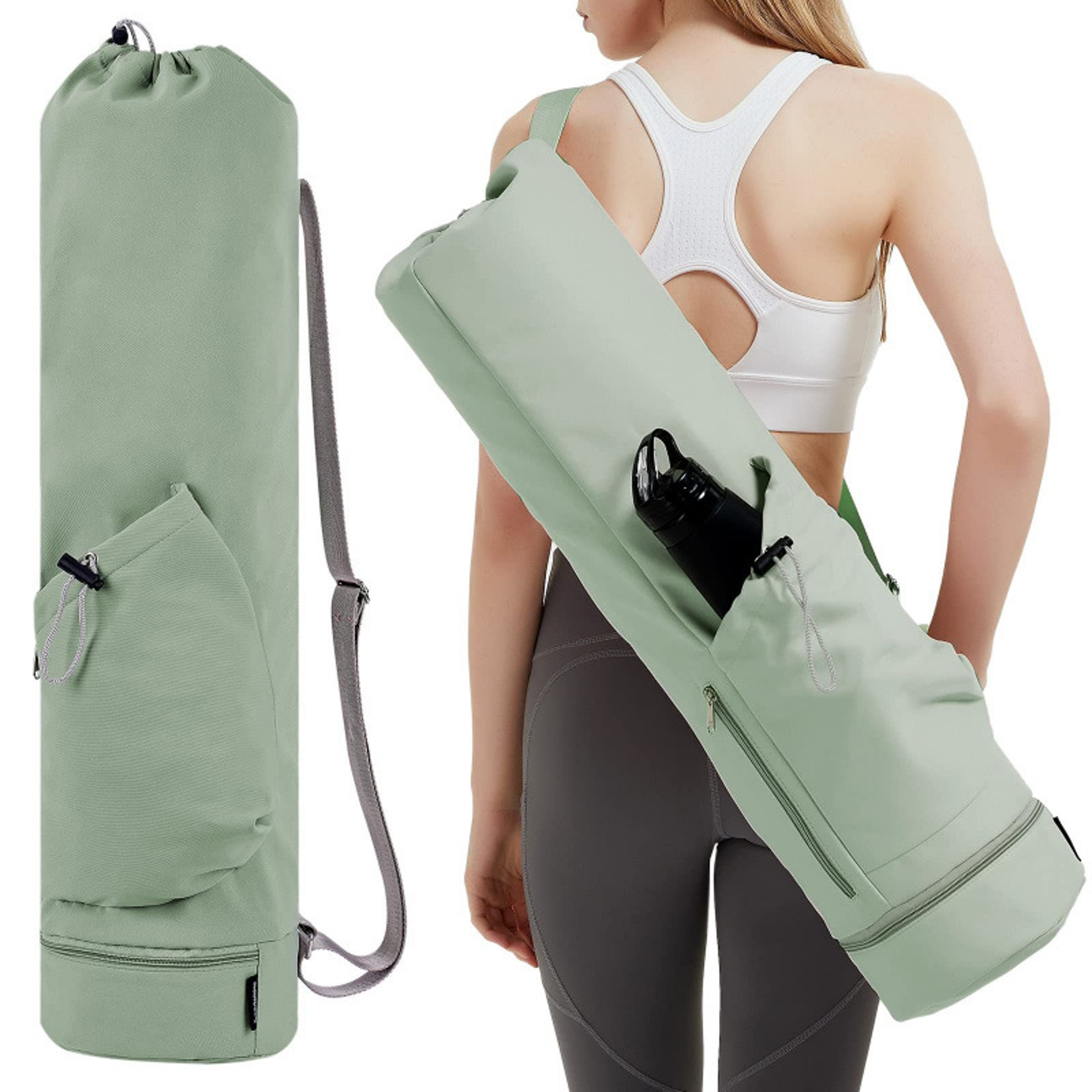 Yoga Mat Bag With Water Bottle Pocket  Wet Storage MultiFunctional Carrier For Gym Pilates  Fitness 7