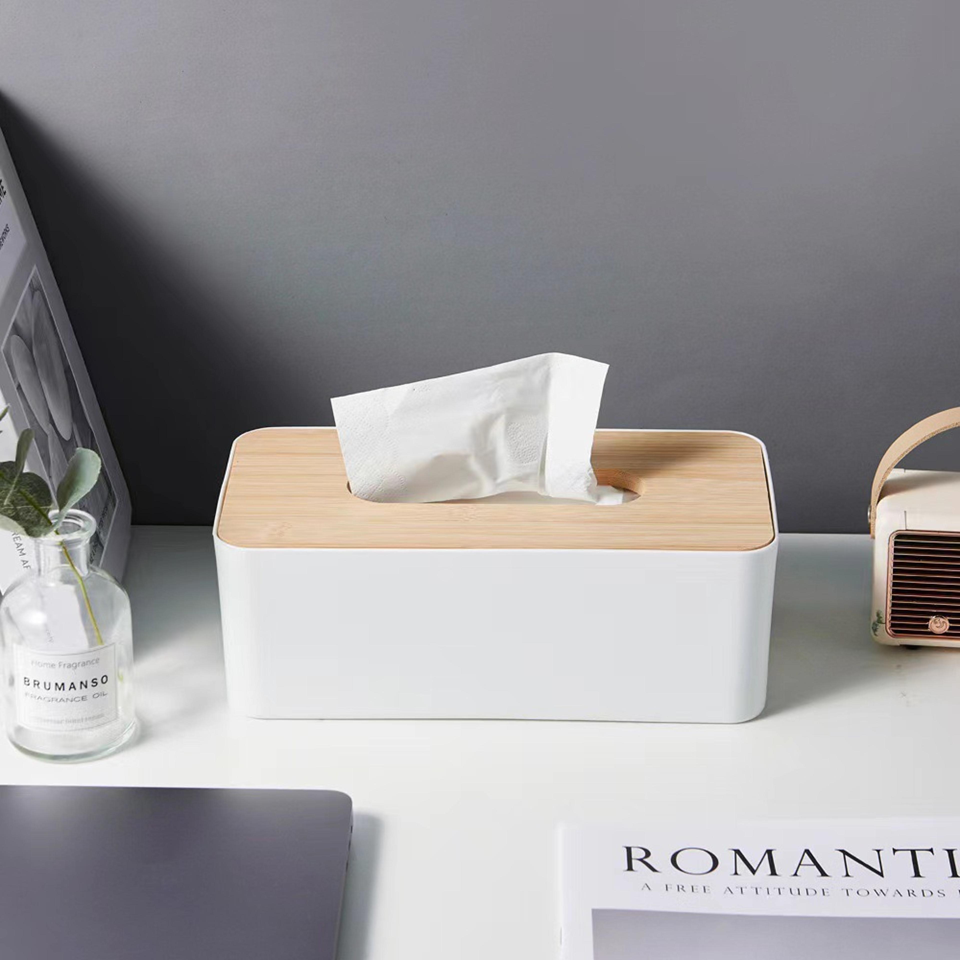 Creative Solid Wood Tissue Box With Thickened Square Dust Cover Elegant Desktop Storage For Home An 1