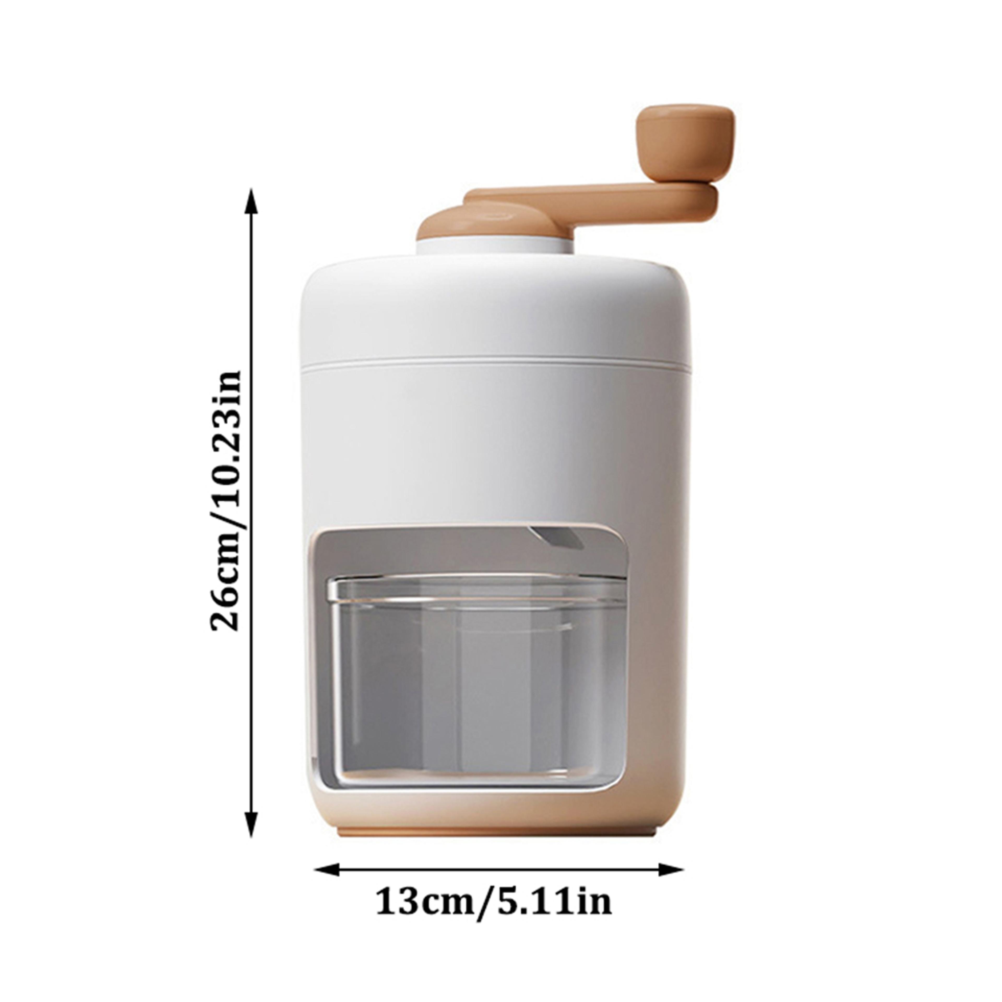 Manual Ice Shaver Machine Portable DIY Slushy Snow Cone Maker Hand Crank Stainless Steel Blade For  4