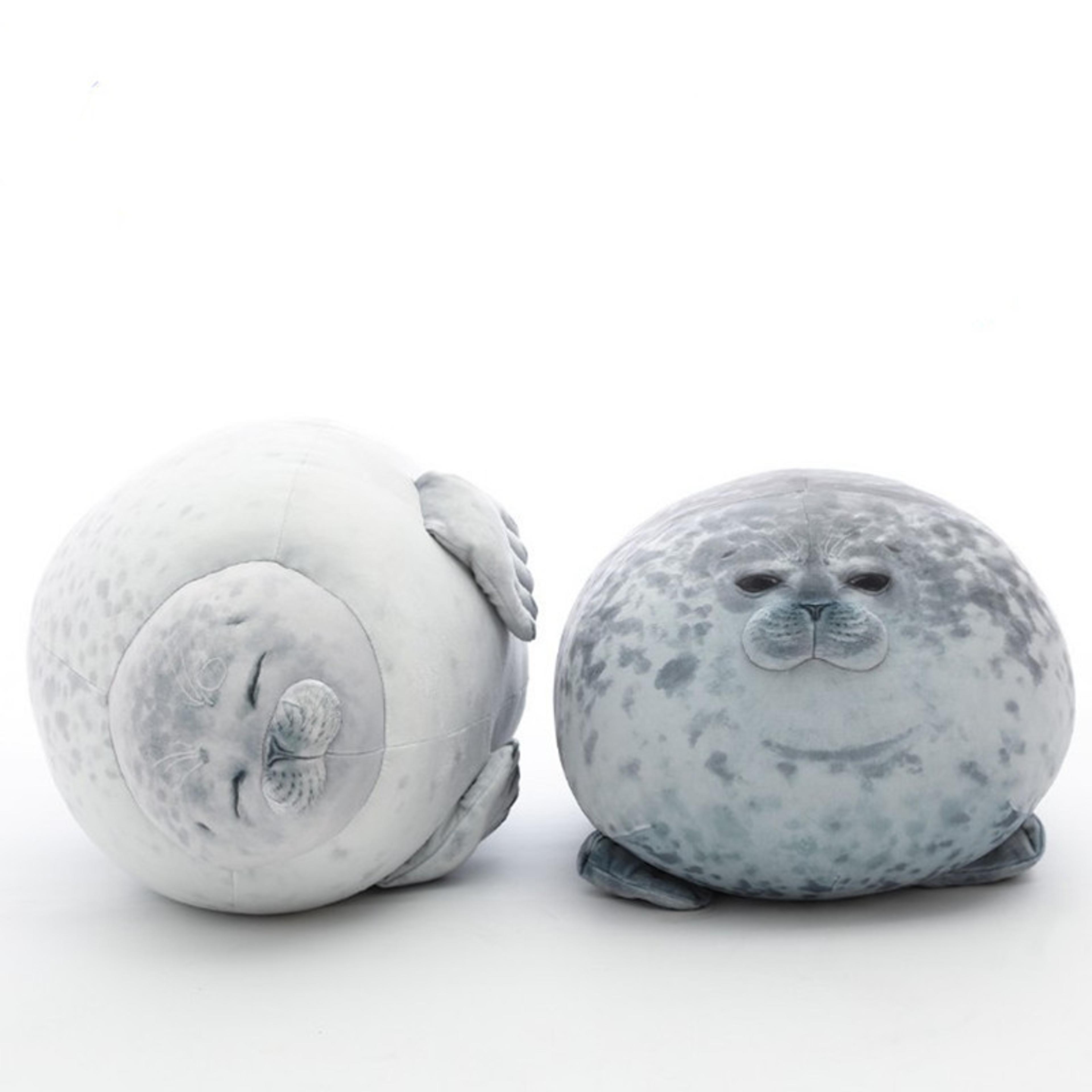 Angry Blob Seal Pillow  Cute Chubby Sea Lion Plush Stuffed Toy For Kids Baby Sleeping  Throw Pillow 0