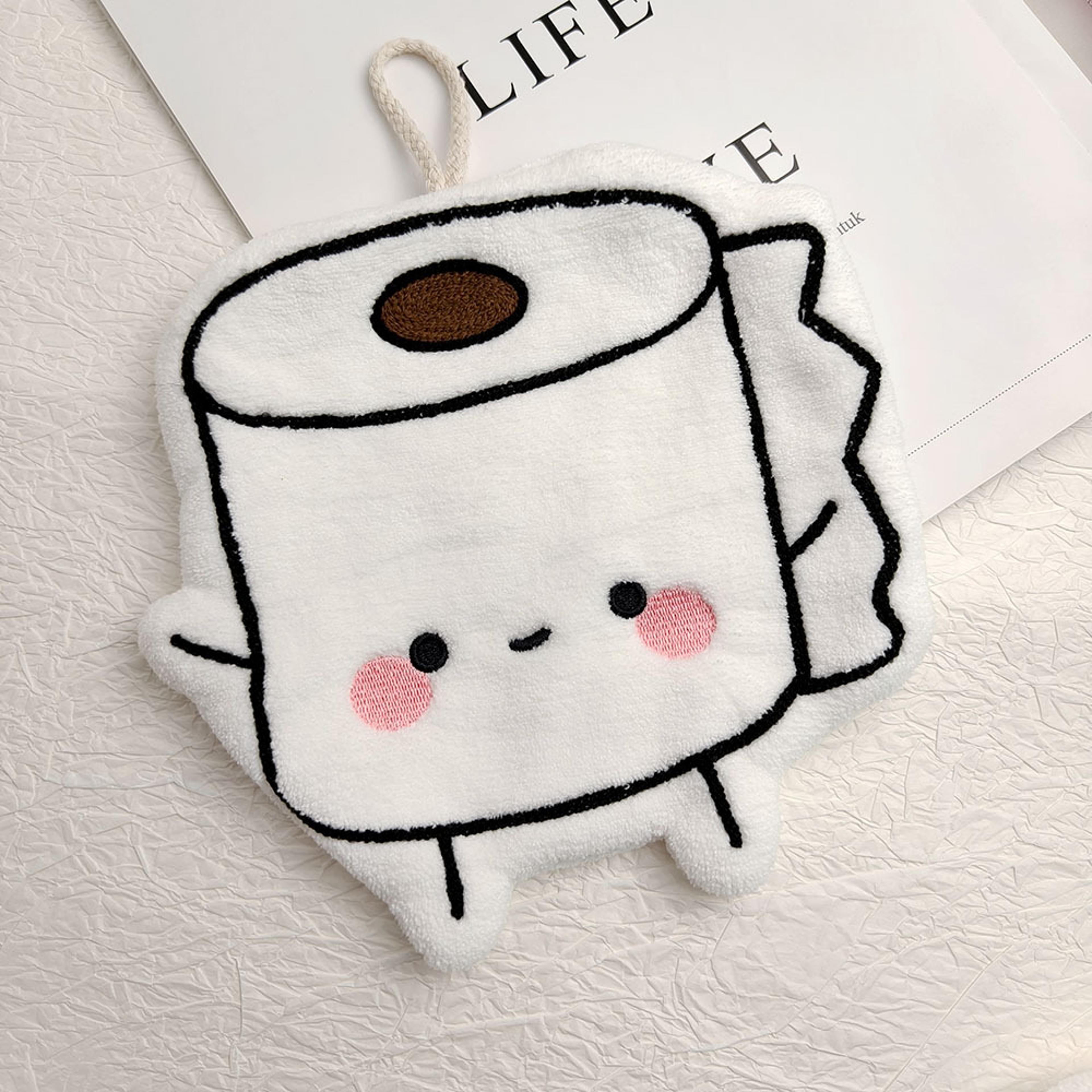 Cartoon Coral Fleece Hanging Hand Towel Super Absorbent 7