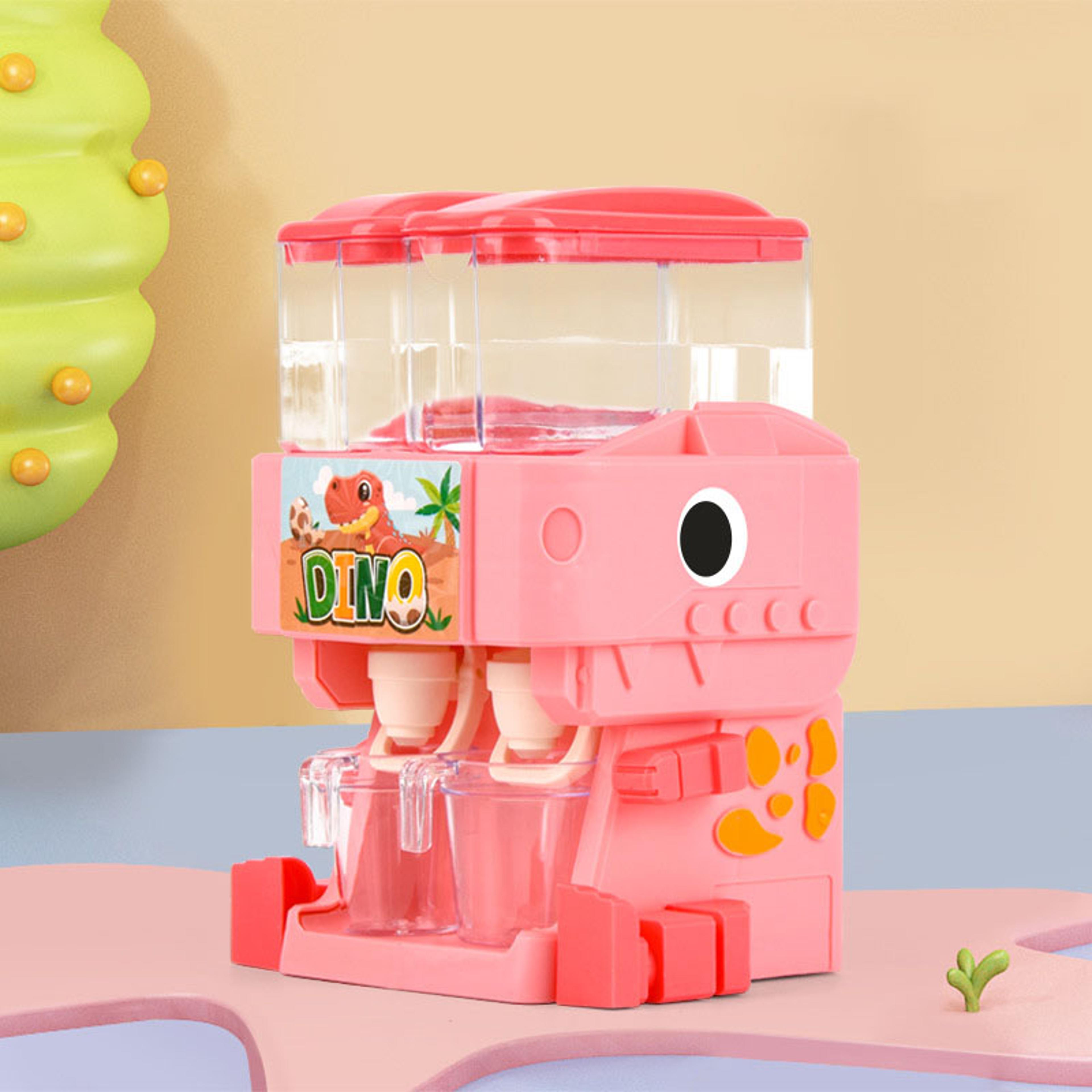 Childrens Dinosaur Dual Water Dispenser Toy  Cute Pink  Blue ColdWarm Water Juice Drinking Fountain 5