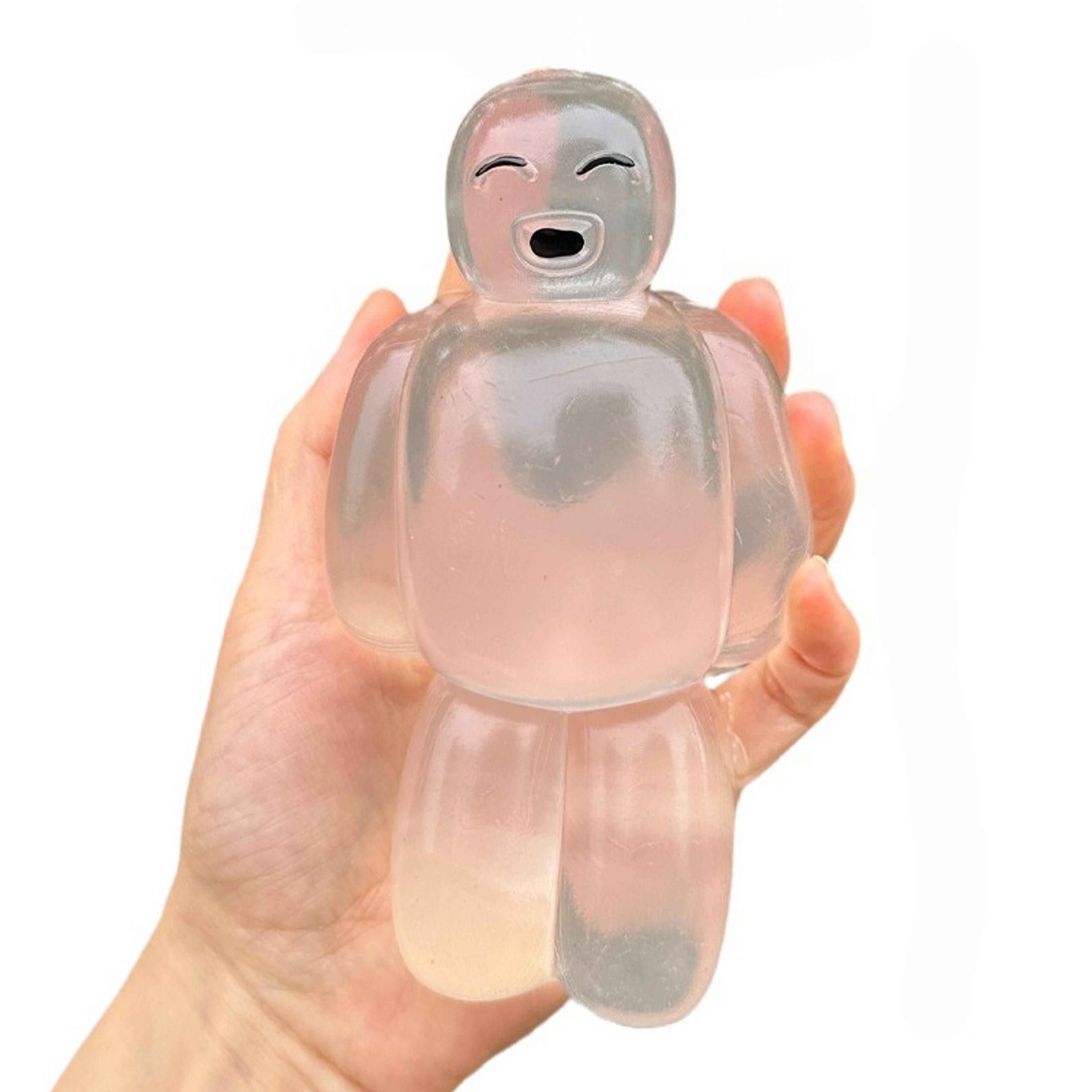Transparent Jelly Robot Stress Relief Toy  Soft Slow Rebound Water Sense Kawaii Cartoon Gift For Ki 2