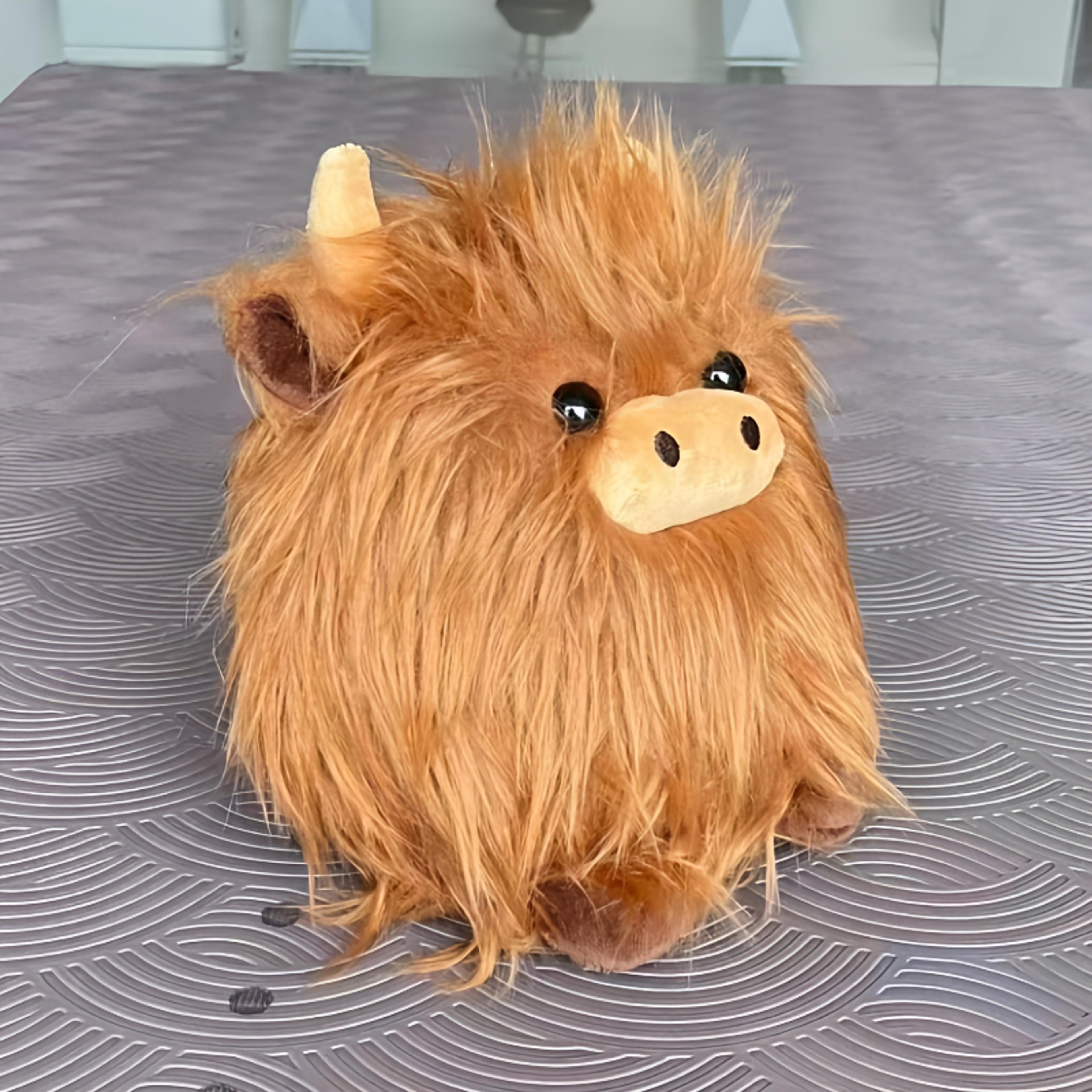 Lying Highland Cow Plush Toy  Soft Stuffed Animal Doll Cute Plushie Kawaii Kids Xmas Gift 3